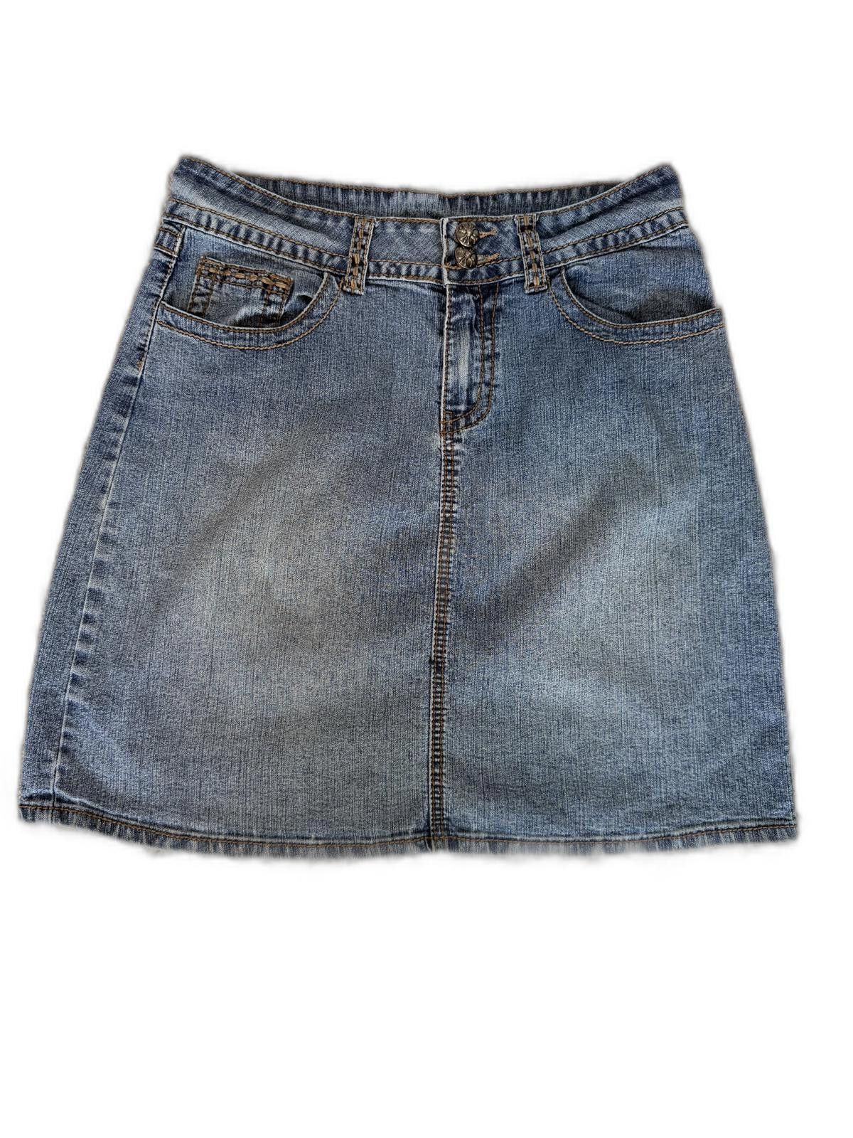 Designer Vintage Y2K Soft Grunge high waist denim jean skirt Size 32" / US 10 / IT 46 - 1 Thumbnail