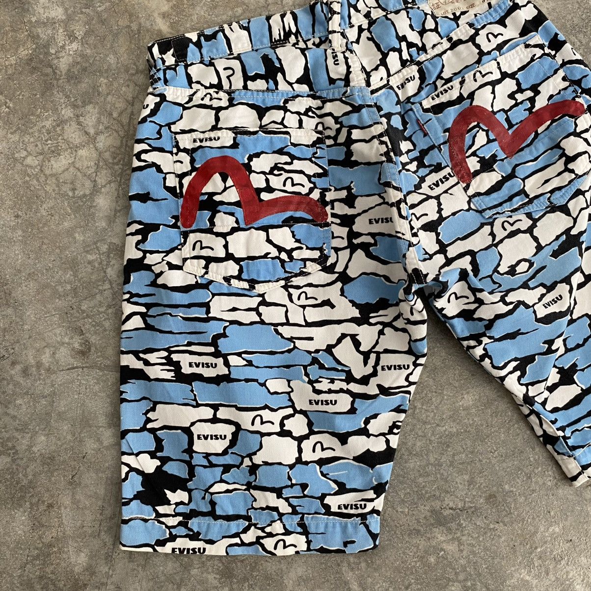 Evisu 2001 Evisu Ishigaki Camo OVP Baggy Jeans Shorts Jorts Size US 34 / EU 50 - 4 Thumbnail