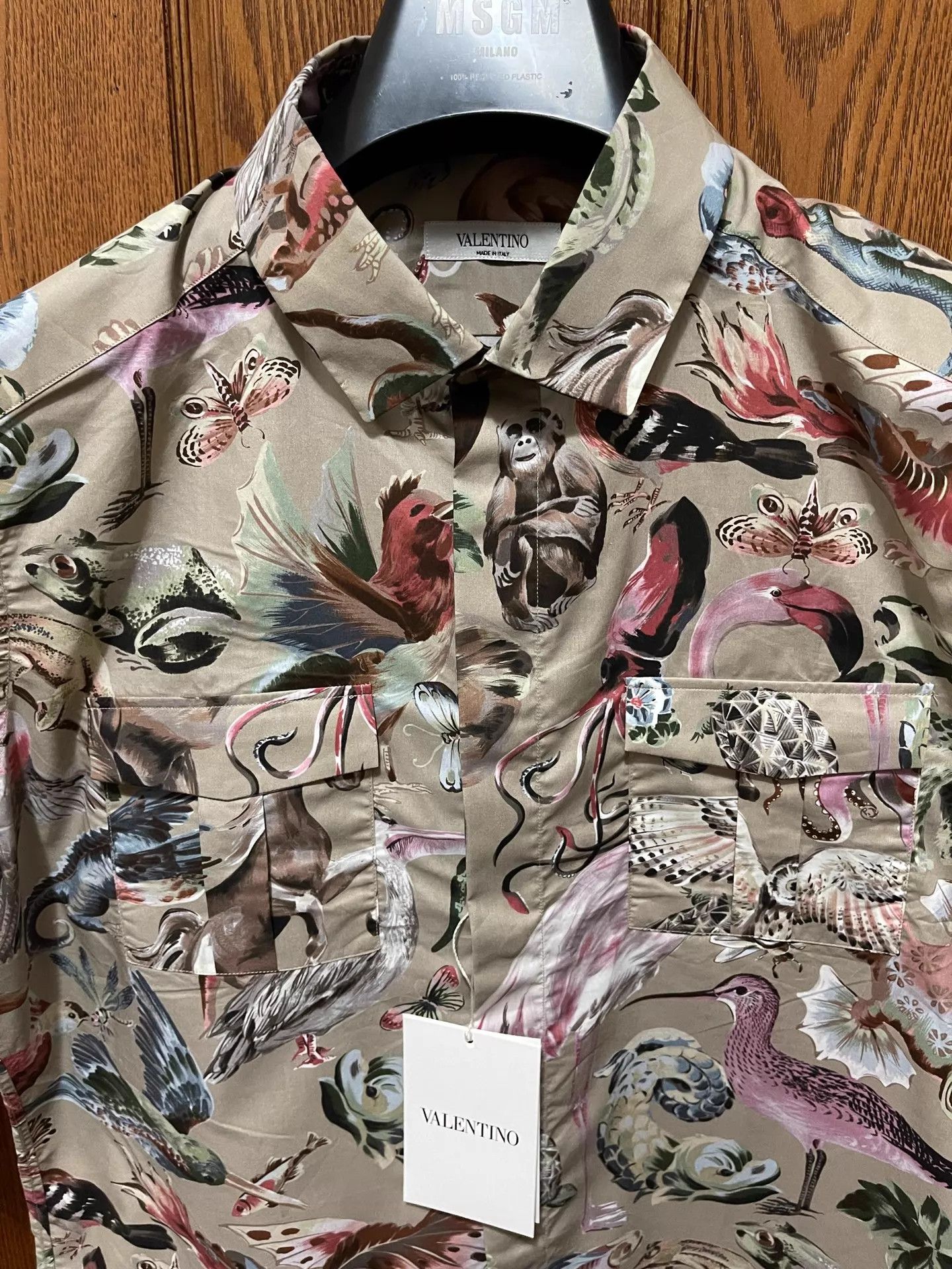Valentino Valentino Animal Series Short Sleeve Shirt 40 Size US M / EU 48-50 / 2 - 4 Thumbnail