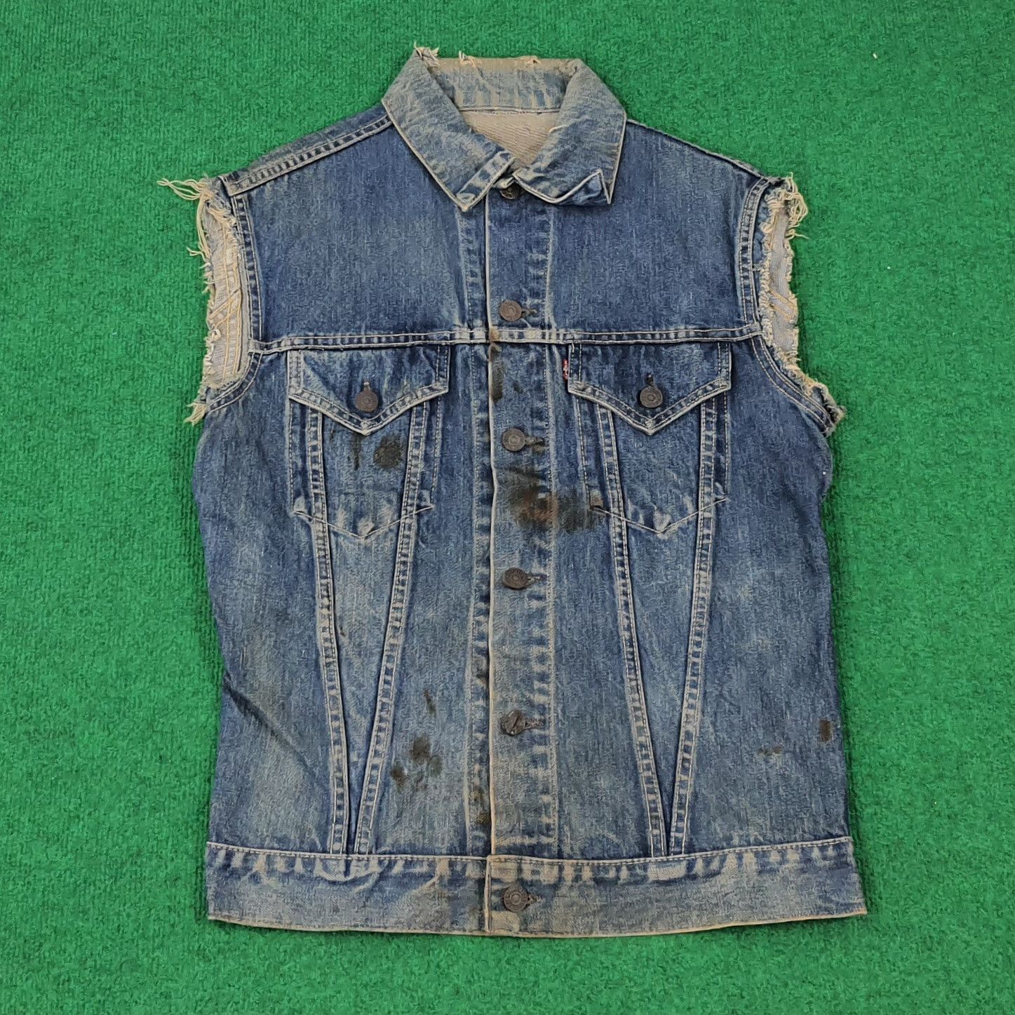 Levi's × Vintage Vintage Levi's Art Denim Vest Jacket Size US S / EU 44-46 / 1 - 3 Thumbnail