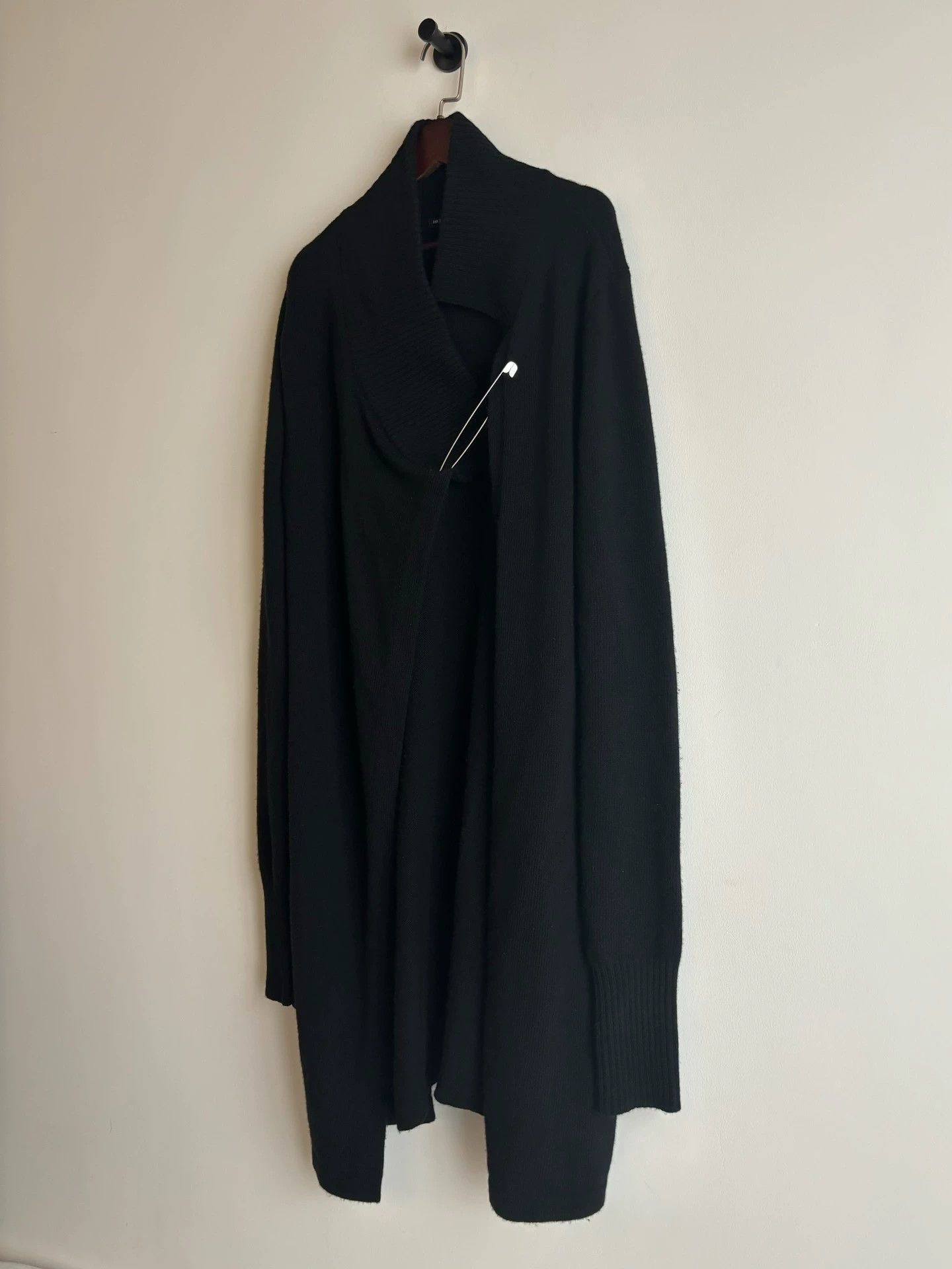 Ann Demeulemeester Ann Demeulemeester Paperclip Wool Coat Black 34 Oversized Size XXS / US 00 / IT 34 - 4 Thumbnail
