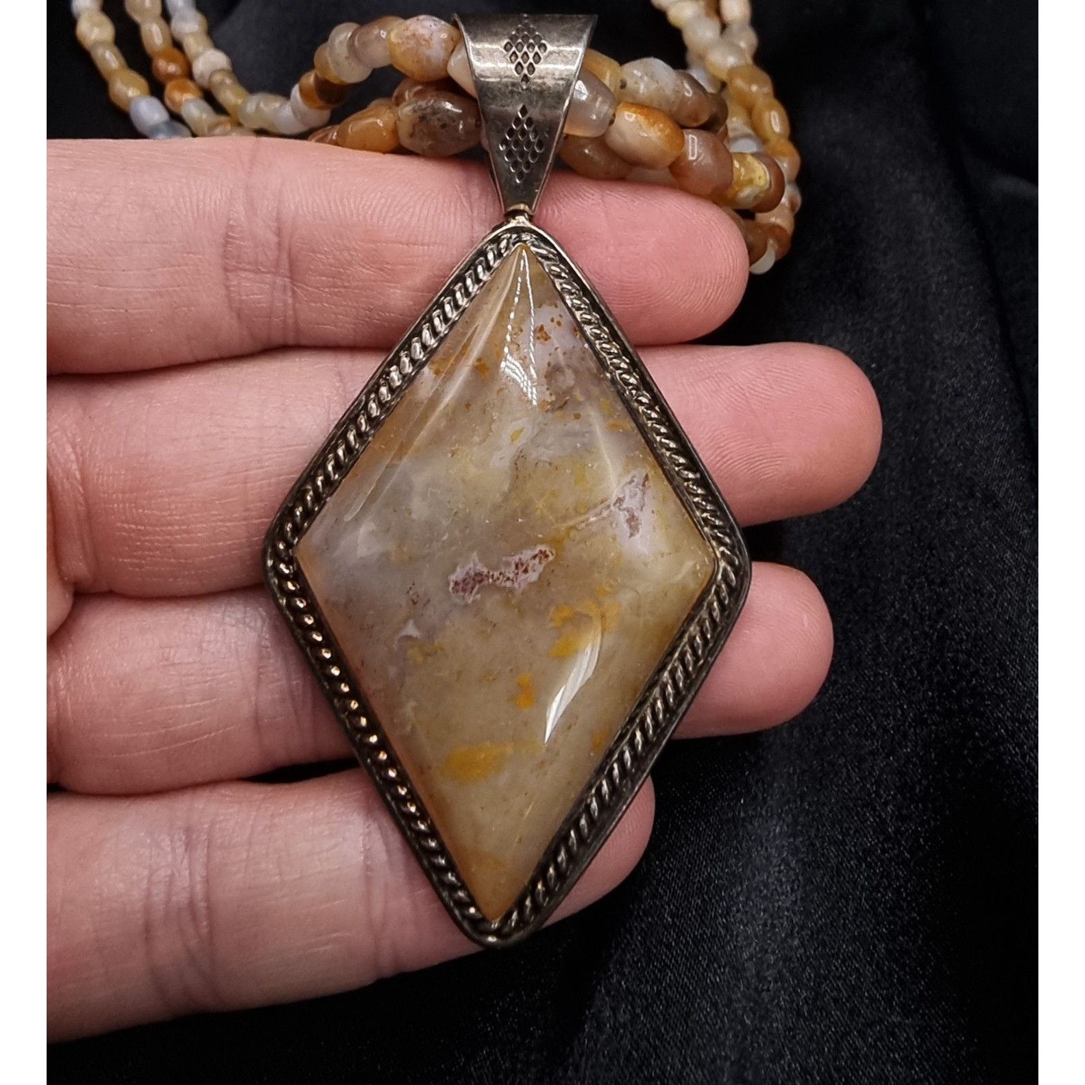 Vintage Jay King Mine Finds Agate & Sterling Silver Multi-Strand Nec Size ONE SIZE - 5 Thumbnail