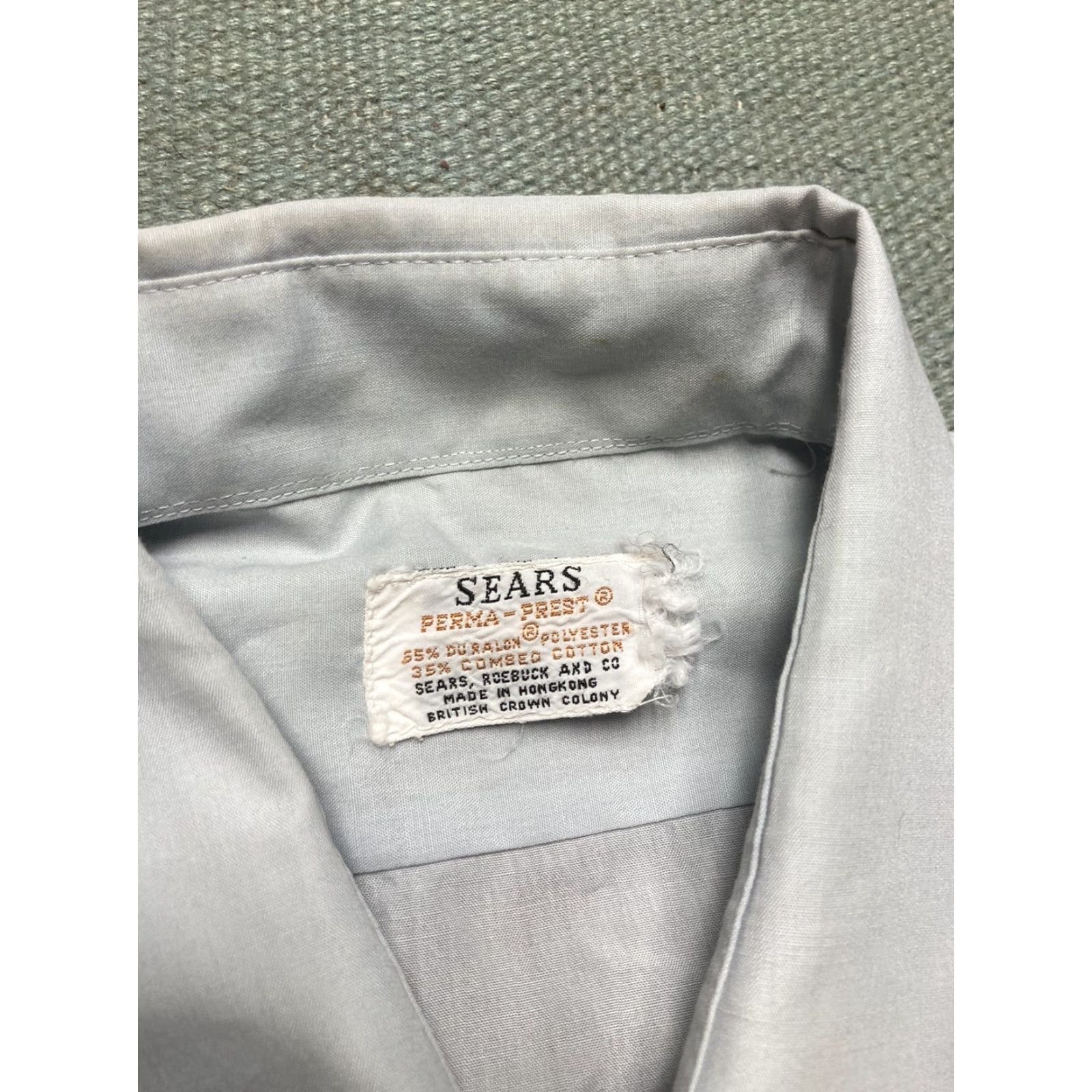 Vintage VINTAGE Sears Button Shirt Short Sleeve Perma Prest Lightweight Blue XL Size US XL / EU 56 / 4 - 5 Thumbnail