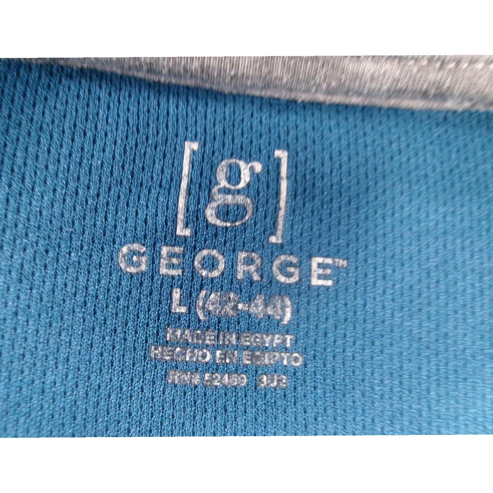 George George Shirt Mens L Teal Henley Classic Short Sleeve Comfortable Everyday Basic Outdoor Shirt Size US L / EU 52-54 / 3 - 6 Thumbnail