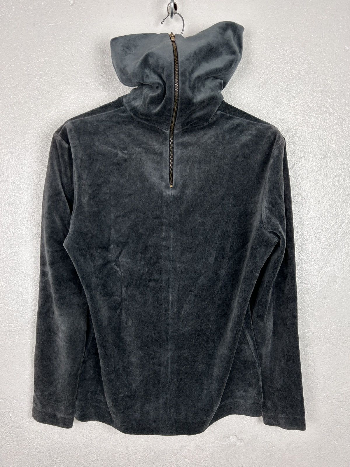 Issey Miyake 90s Vintage Archive Issey Miyake Long Neck Velour Zip