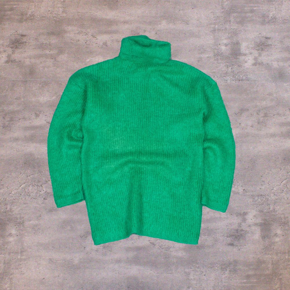 Japanese Brand Vintage VTG 1990's Alexon Kelly Green Mohair Shaggy Sweater Size US M / EU 48-50 / 2 - 2 Thumbnail