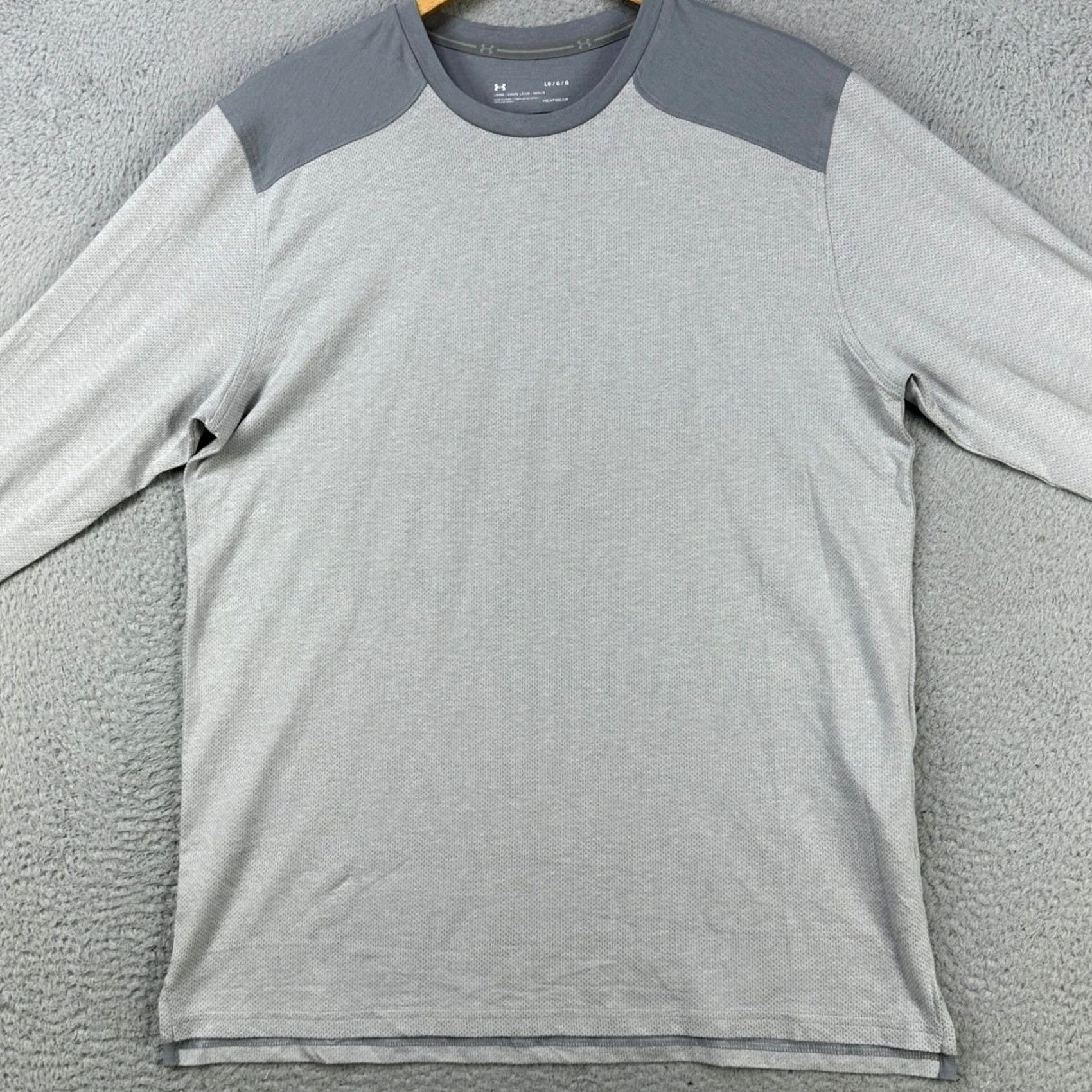 Under Armour Under Armour Heat Gear Mens T-Shirt Gray 3/4 Sleeve Large Stretch Breathable Crew Neck Shirt Modern Tee Mens Size US L / EU 52-54 / 3 - 3 Thumbnail