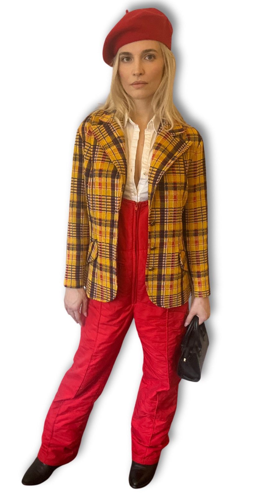 Vintage Rare House of Genius Coutuier Vintage Plaid Blazer Size S / US 4 / IT 40 - 4 Thumbnail