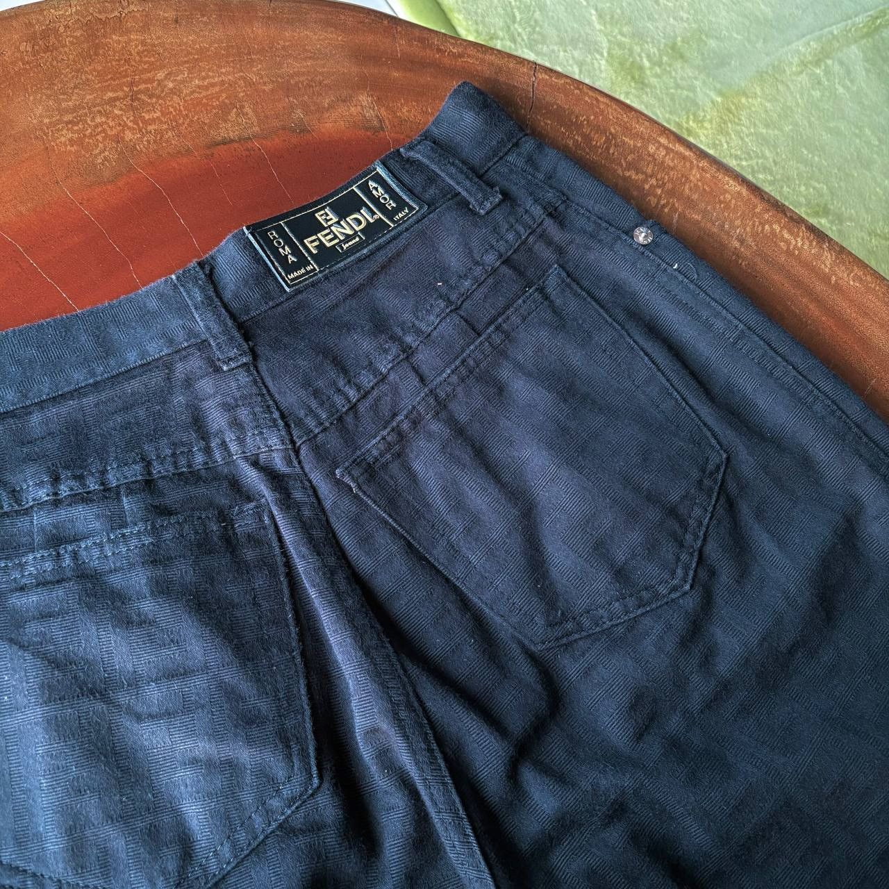Fendi Vintage Fendi Zucca Monogram Black Jeans Pants Size US 27 - 8 Thumbnail