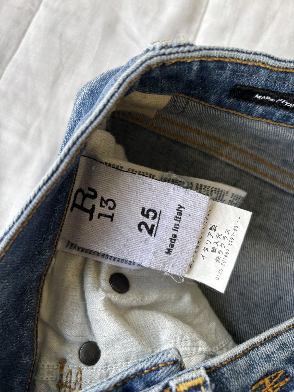 R13 🔥R13 STRAIGHT BOY DISTREESED DENIM JEANS Size 27" / US 4 / IT 40 - 11 Thumbnail
