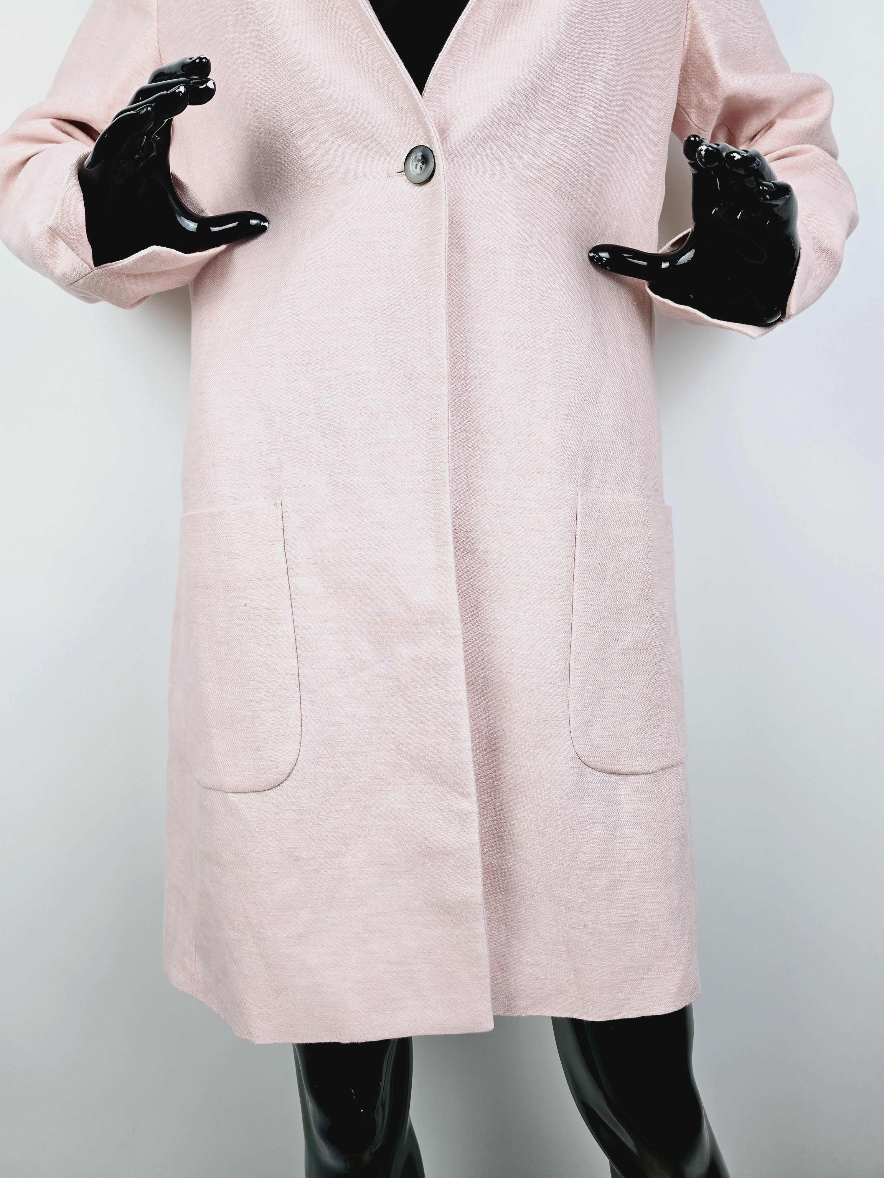 Purdey Purdey Pink Blazer Coat, Cotton/Linen Blend, Size EU 38 Size S / US 4 / IT 40 - 4 Thumbnail