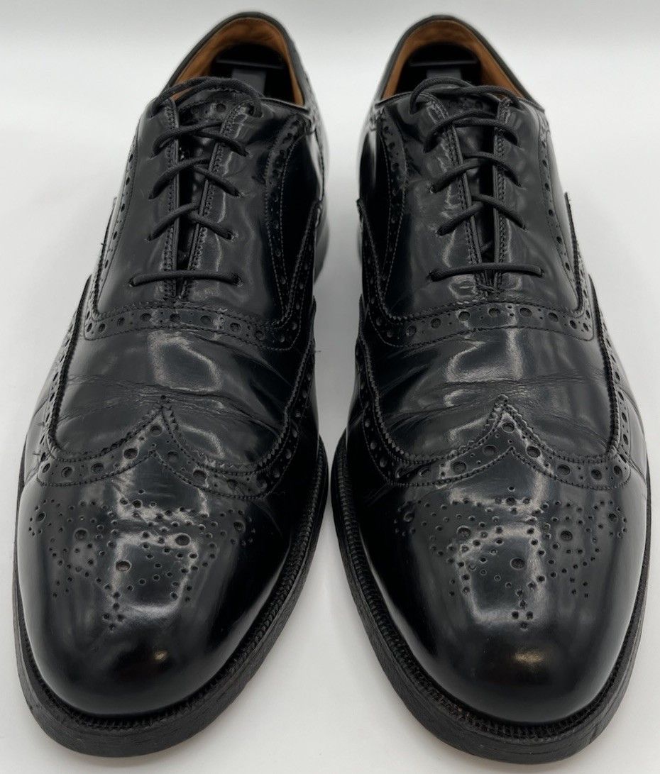 Johnston & Murphy Vtg Johnston & Murphy Aristocraft Black Shell Cordovan 10C Size US 10 / EU 43 - 2 Thumbnail