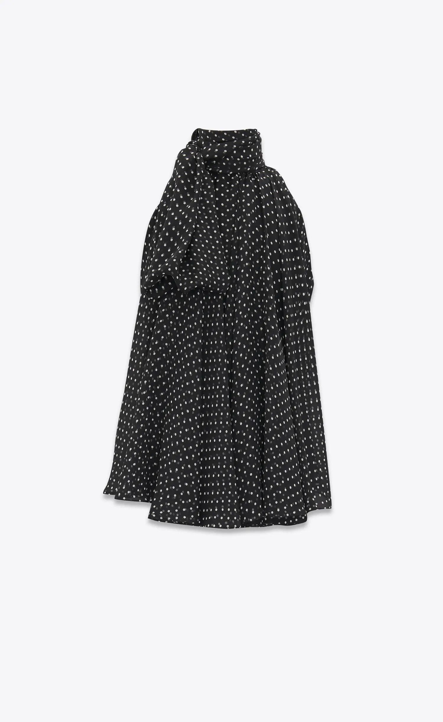 Saint Laurent Paris o1s1wg110125 781578 Oversized Lavallière-Neck Tank Top Size US XS / EU 42 / 0 - 1 Thumbnail