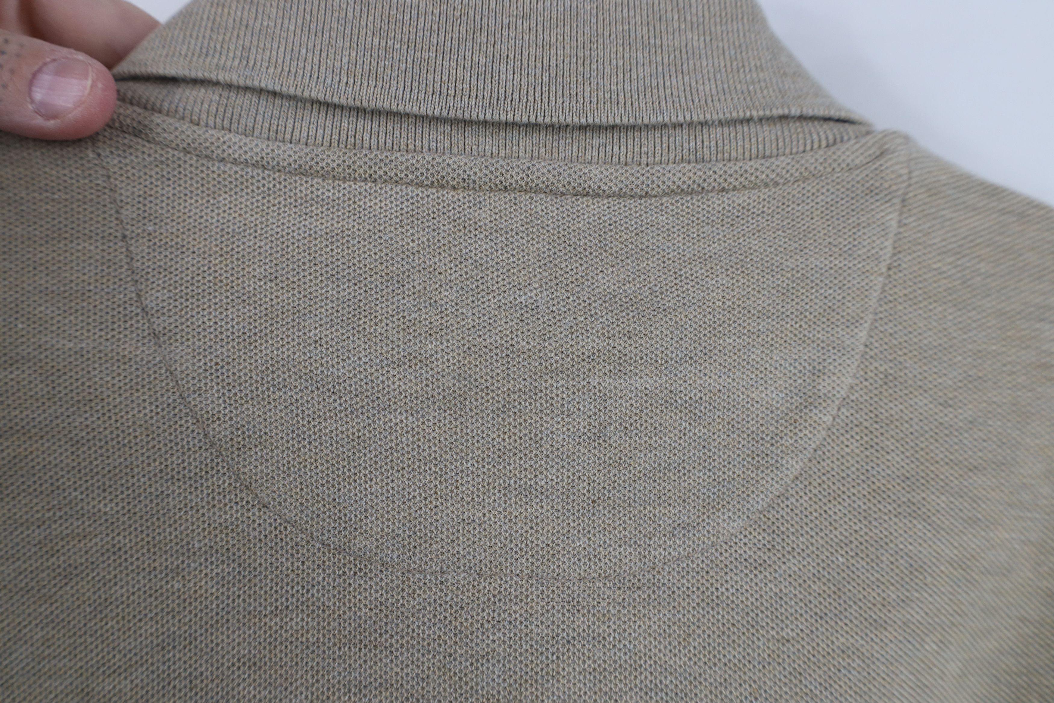 Vintage Vintage 90s Y2K Streetwear Blank Cotton Knit Golf Polo Beige Size US XL / EU 56 / 4 - 9 Thumbnail