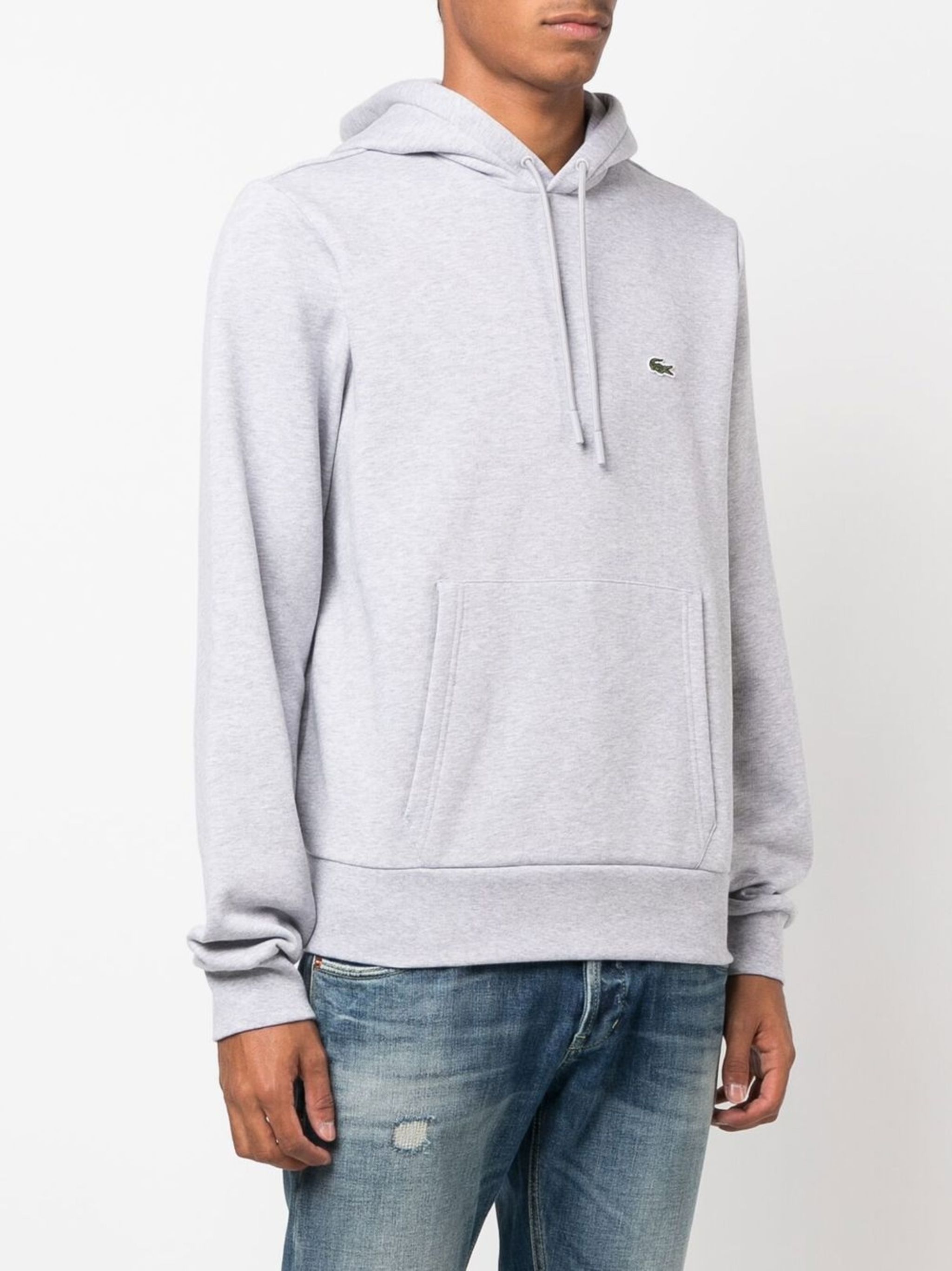 Lacoste o1s22i1n1124 Logo Patch Hoodie in Grey Size US L / EU 52-54 / 3 - 3 Thumbnail