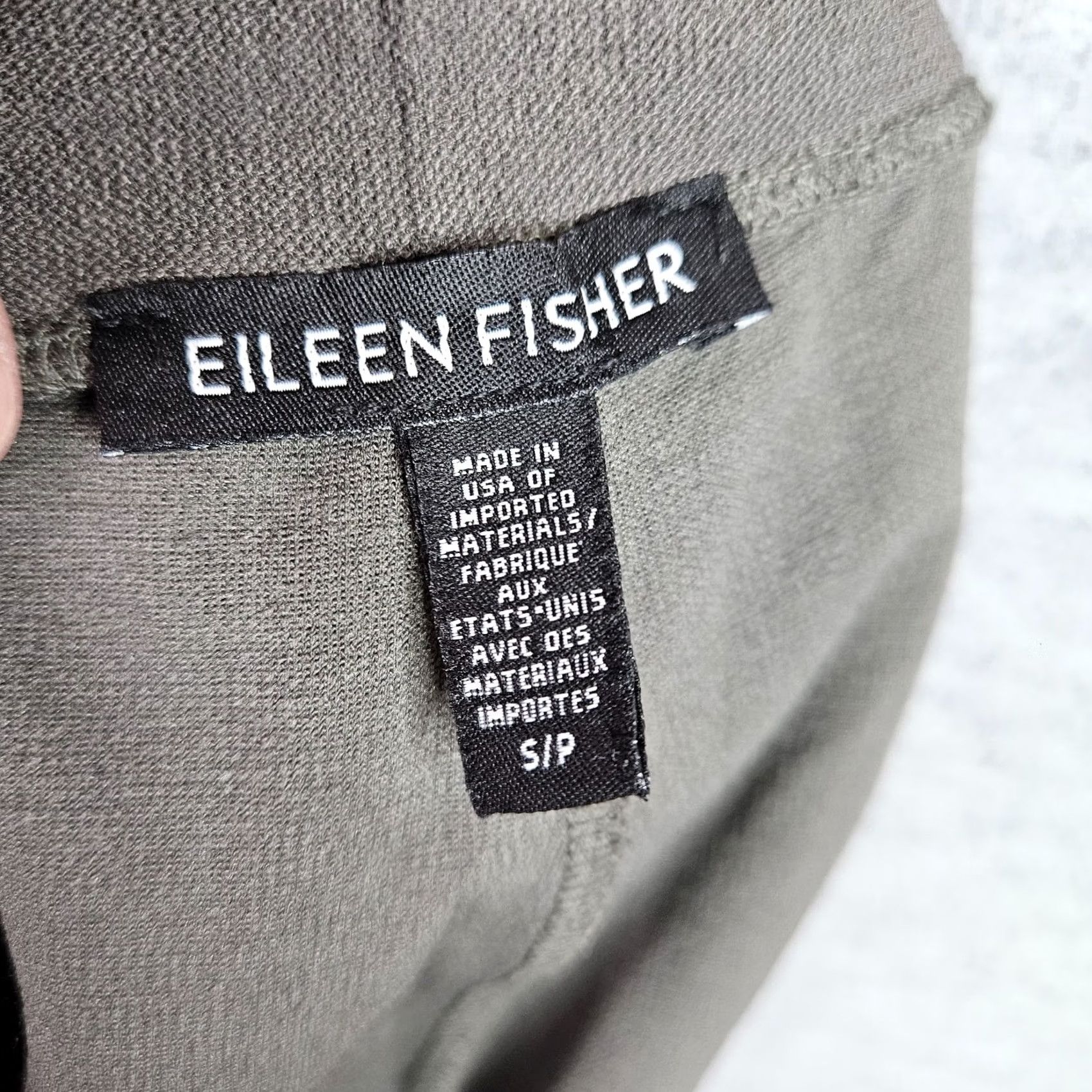 Eileen Fisher Eileen Fisher Pants Women Small Petite Olive Green Pull On Casual Stretch Nylon Viscose Elastane Straight Flat Front Solid Green Regular Womens Size 28" / US 6 / IT 42 - 6 Thumbnail