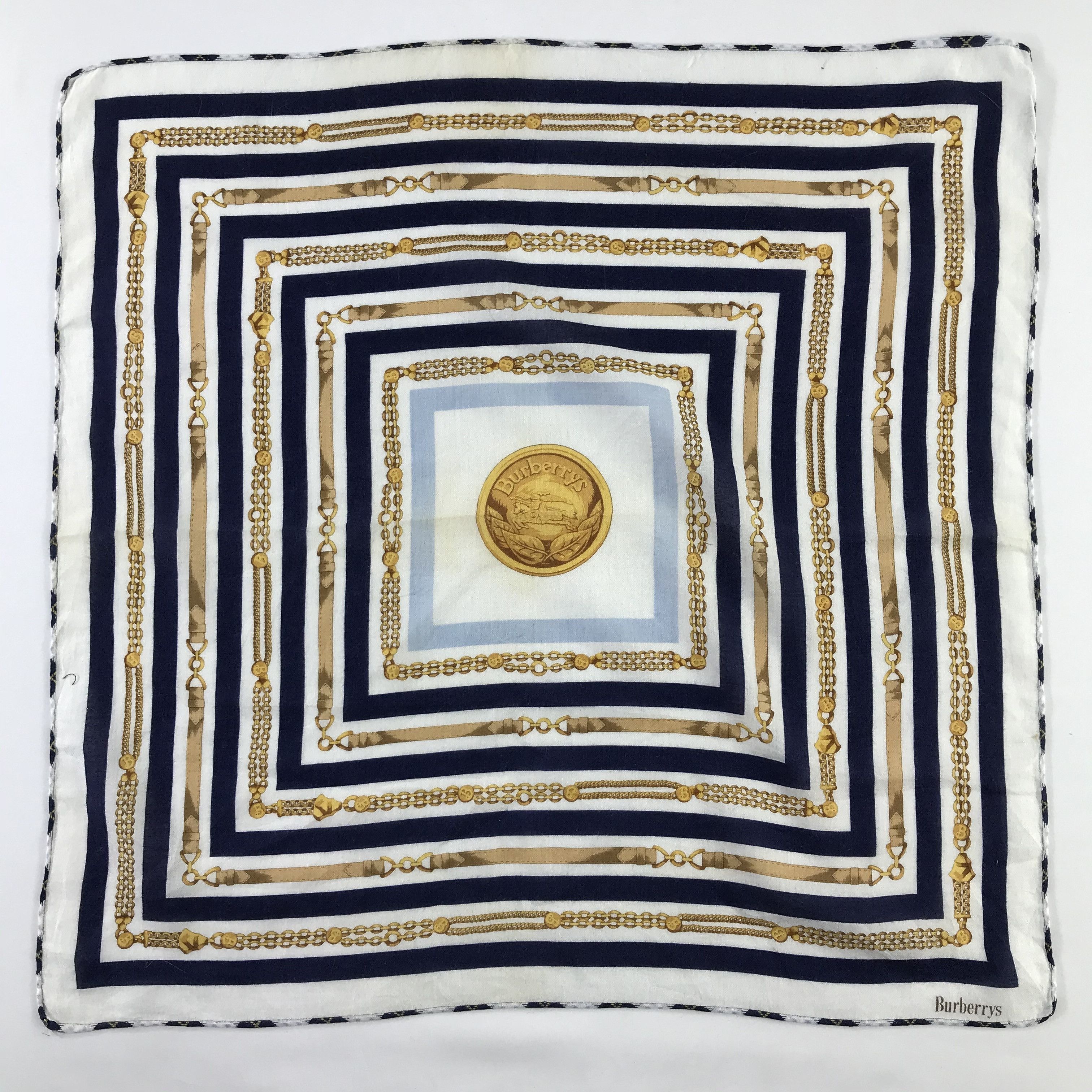 Burberry × Vintage Burberry Bandana / Handkerchief / Neckerchief - S558 Size ONE SIZE - 1 Thumbnail