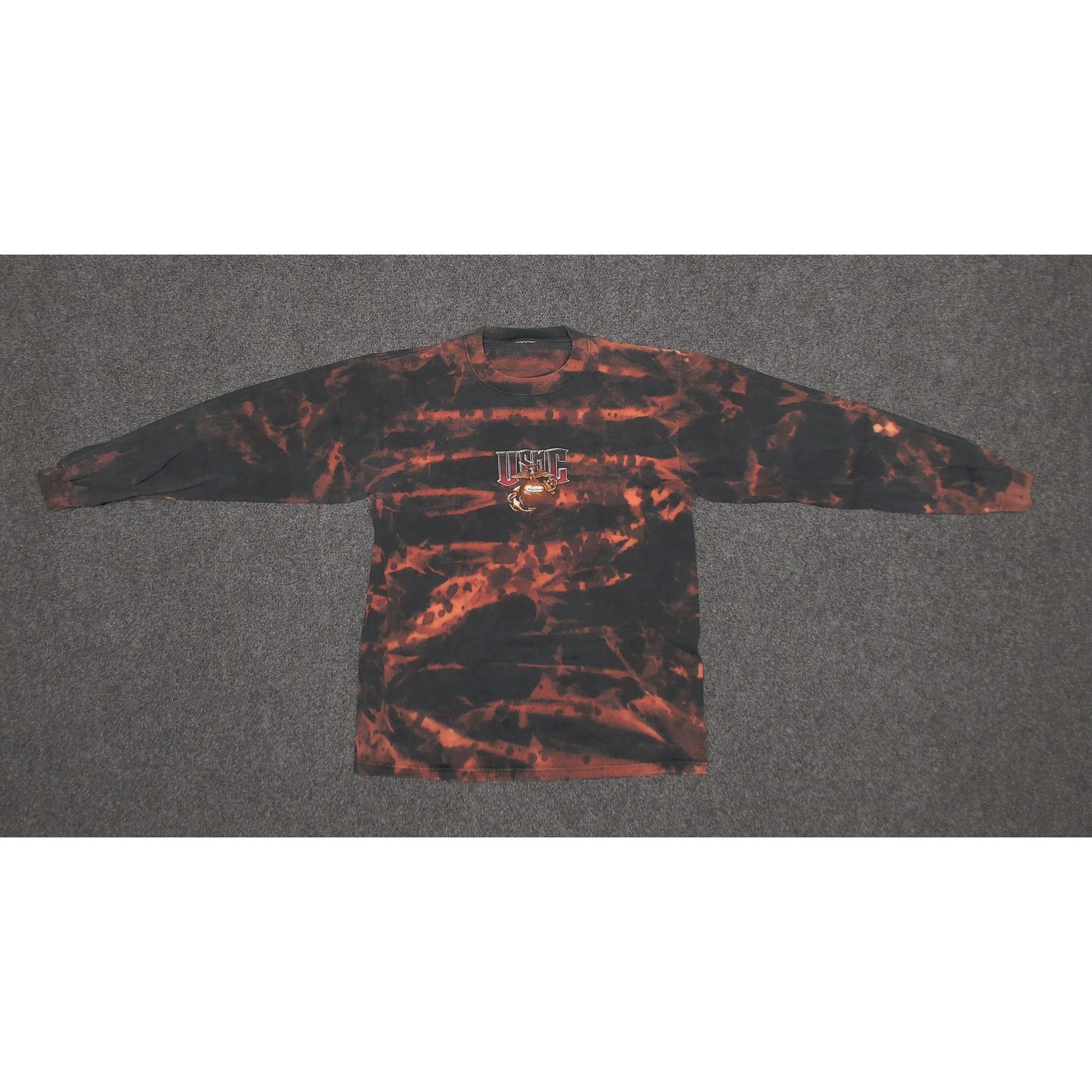 Vintage VTG Y2K USMC "Destroyed" Custom Bleach Fade L/S Tee Boxy M Size US M / EU 48-50 / 2 - 5 Thumbnail