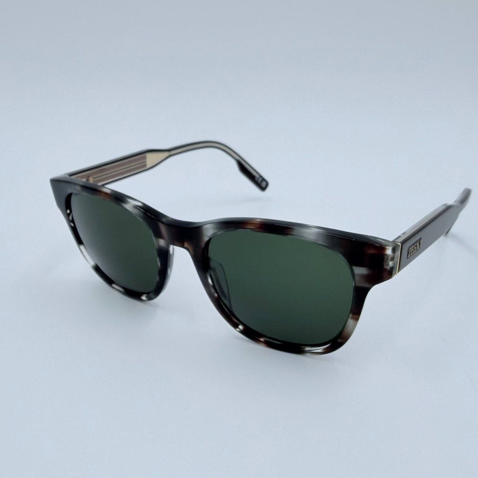 Ermenegildo Zegna NEW Ermenegildo Zegna EZ0222/S 50N Gray Havana Green Zeiss Size ONE SIZE - 2 Thumbnail