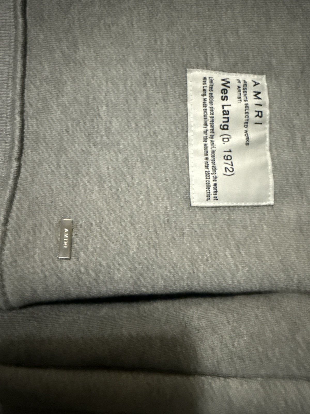 Amiri × Wes Lang AMIRI x Wes Lang Skull Graphic Crewneck Grey– Luxury Size US L / EU 52-54 / 3 - 5 Thumbnail