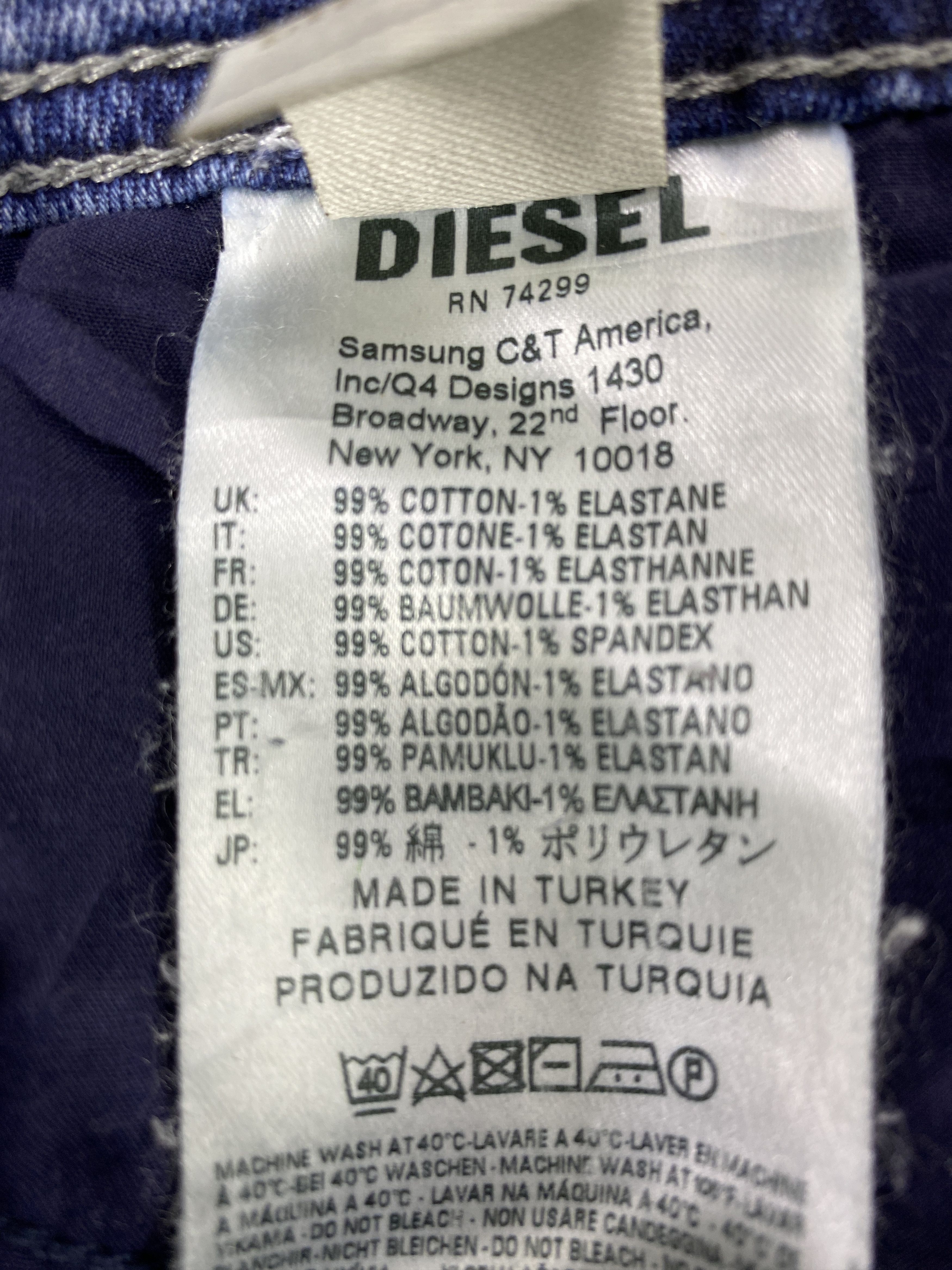 Diesel Diesel Kid Distressed Blue Wash Jeans - J1072 Size US 27 - 13 Thumbnail