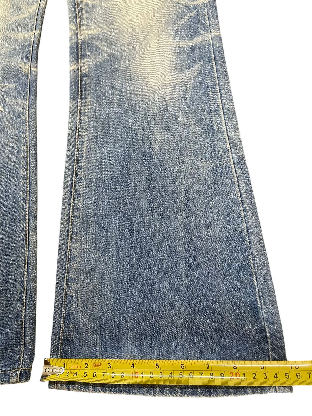 If Six Was Nine Vintage Japanese Brand Mud Faded Wash Distress Flare Jeans Size US 31 - 16 Thumbnail