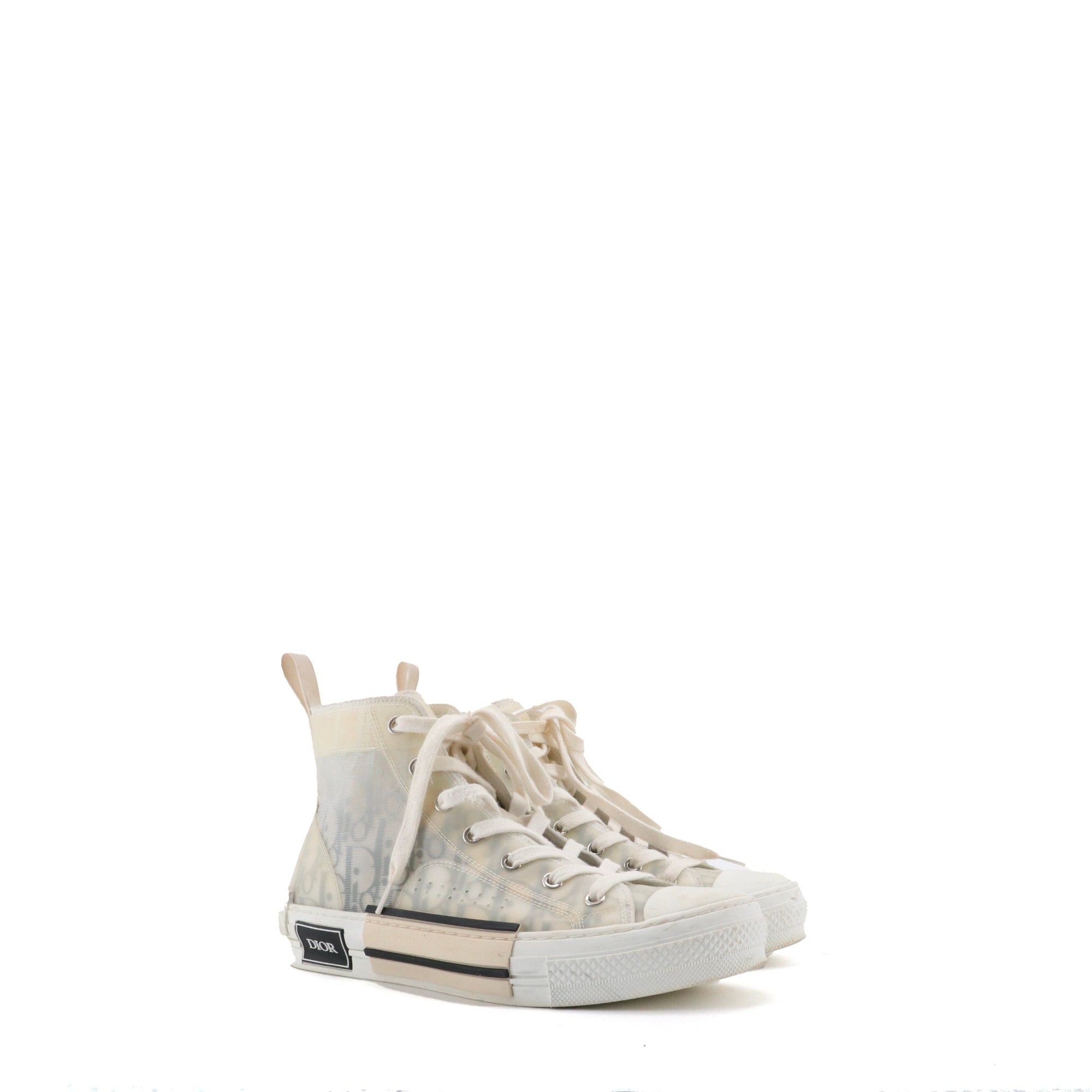 Dior DIOR - B23 Dior sneakers in gray oblique canvas (T38.5) Size US 7.5 / IT 37.5 - 1 Thumbnail