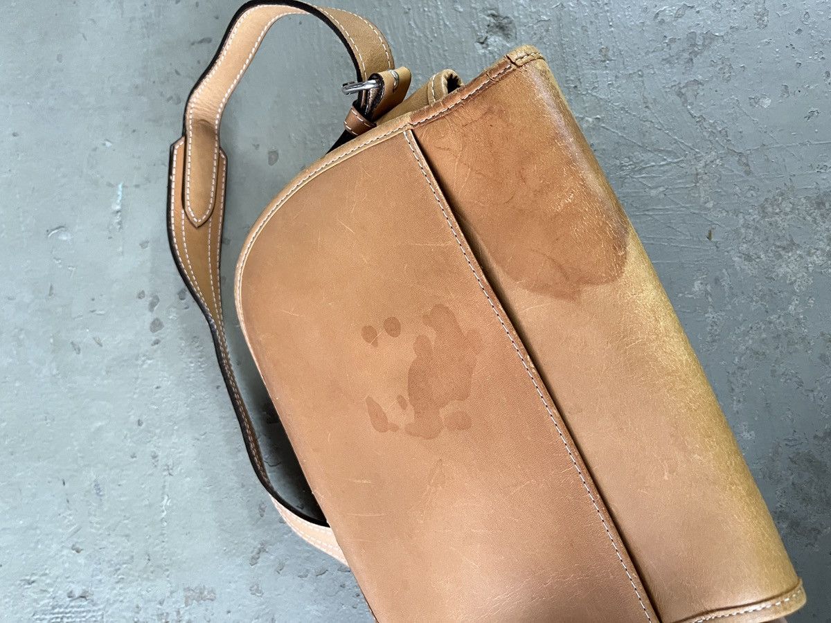 Junko Shimada × Leather Vintage Junko Shimada Part 2 Patina Suede Leather Sling Bag Size ONE SIZE - 15 Thumbnail