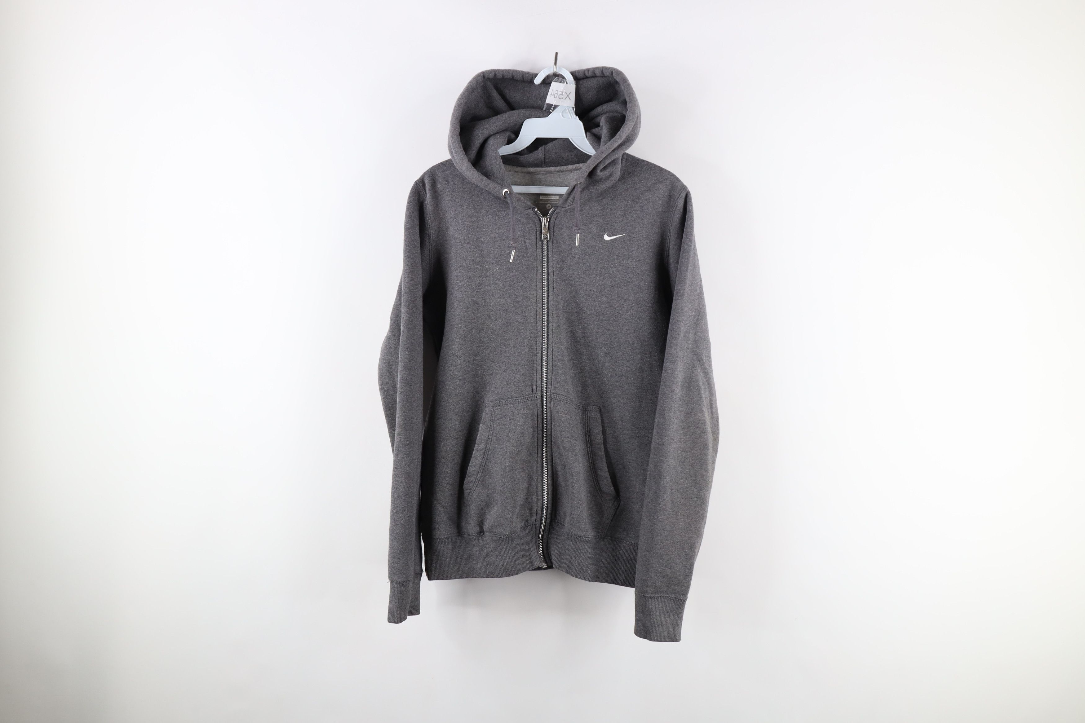 image of Nike Travis Scott Mini Swoosh Full Zip Hoodie Gray in Grey, Men's (Size Medium)
