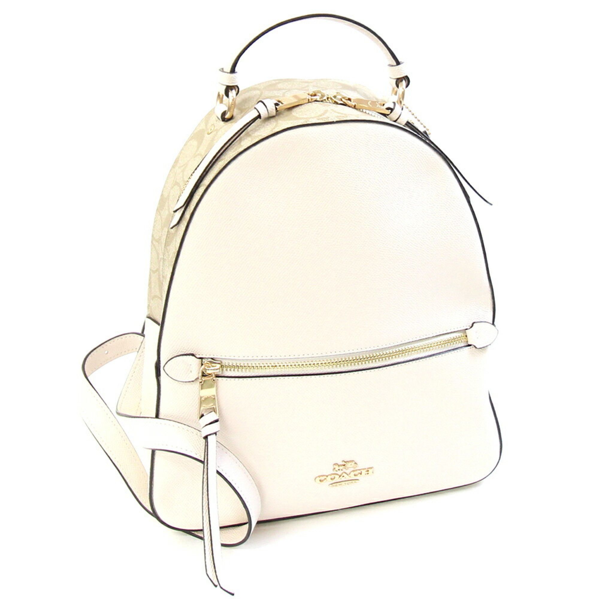 Coach Coach F16556;Beige and White Daisy Canvas Backpack 