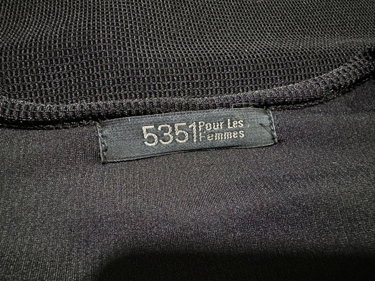 5351 POUR LES HOMMES 🔥Y2K 5351 Pour Les Femmes Mesh Sheer V-Neck Ls Shirt Size US XS / EU 42 / 0 - 7 Thumbnail