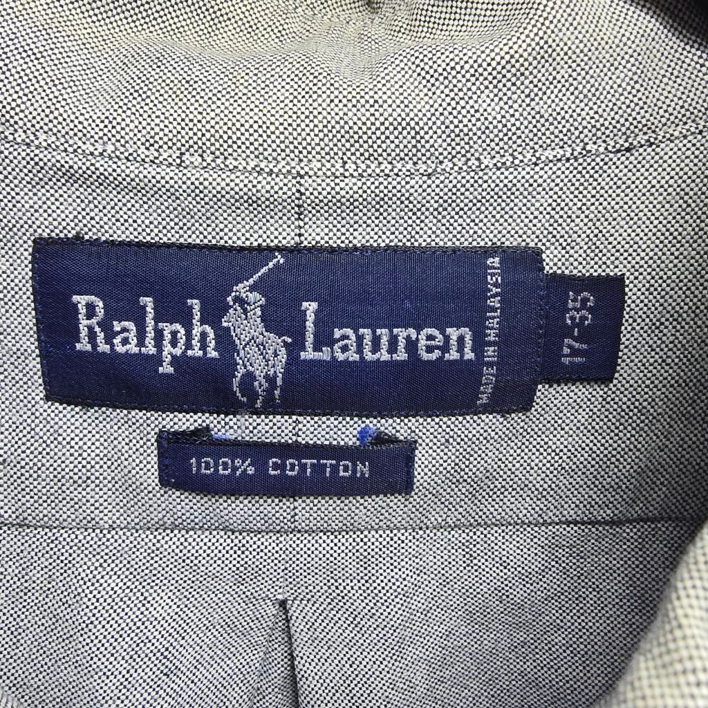 Ralph Lauren Men's Ralph Lauren Gray Casual Button Down Shirt Neck 17 Size US XL / EU 56 / 4 - 4 Thumbnail