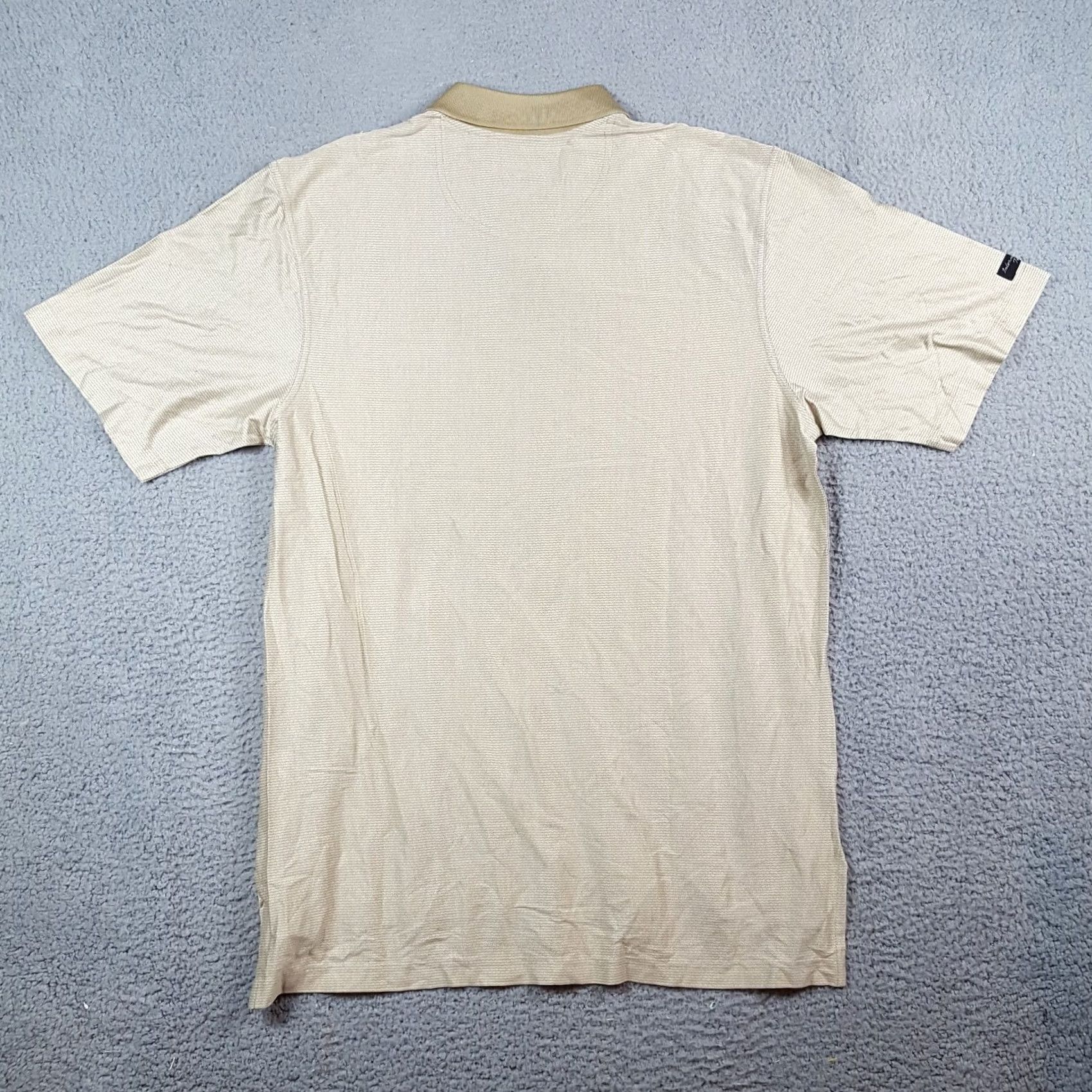 Izod VINTAGE IZOD Polo Shirt Men M Striped Beige Cotton Knit Collared Button Short Sleeve 90s Preppy Grunge Y2K Capable Size M Size US M / EU 48-50 / 2 - 4 Thumbnail