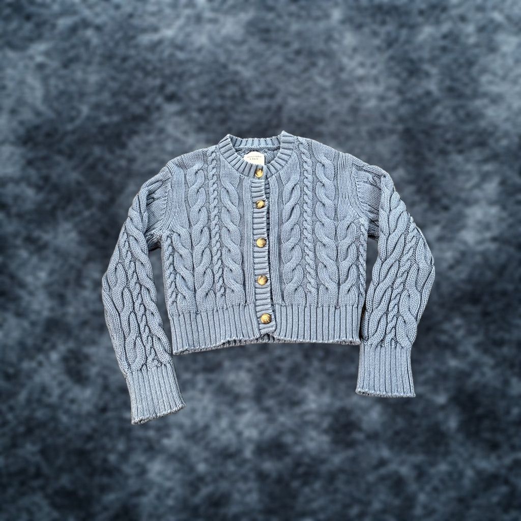Abercrombie & Fitch Abercrombie & Fitch Cardigan Sweater Womens XL Blue Chunky-Knit Fisherman Button Size XL / US 12-14 / IT 48-50 - 1 Thumbnail