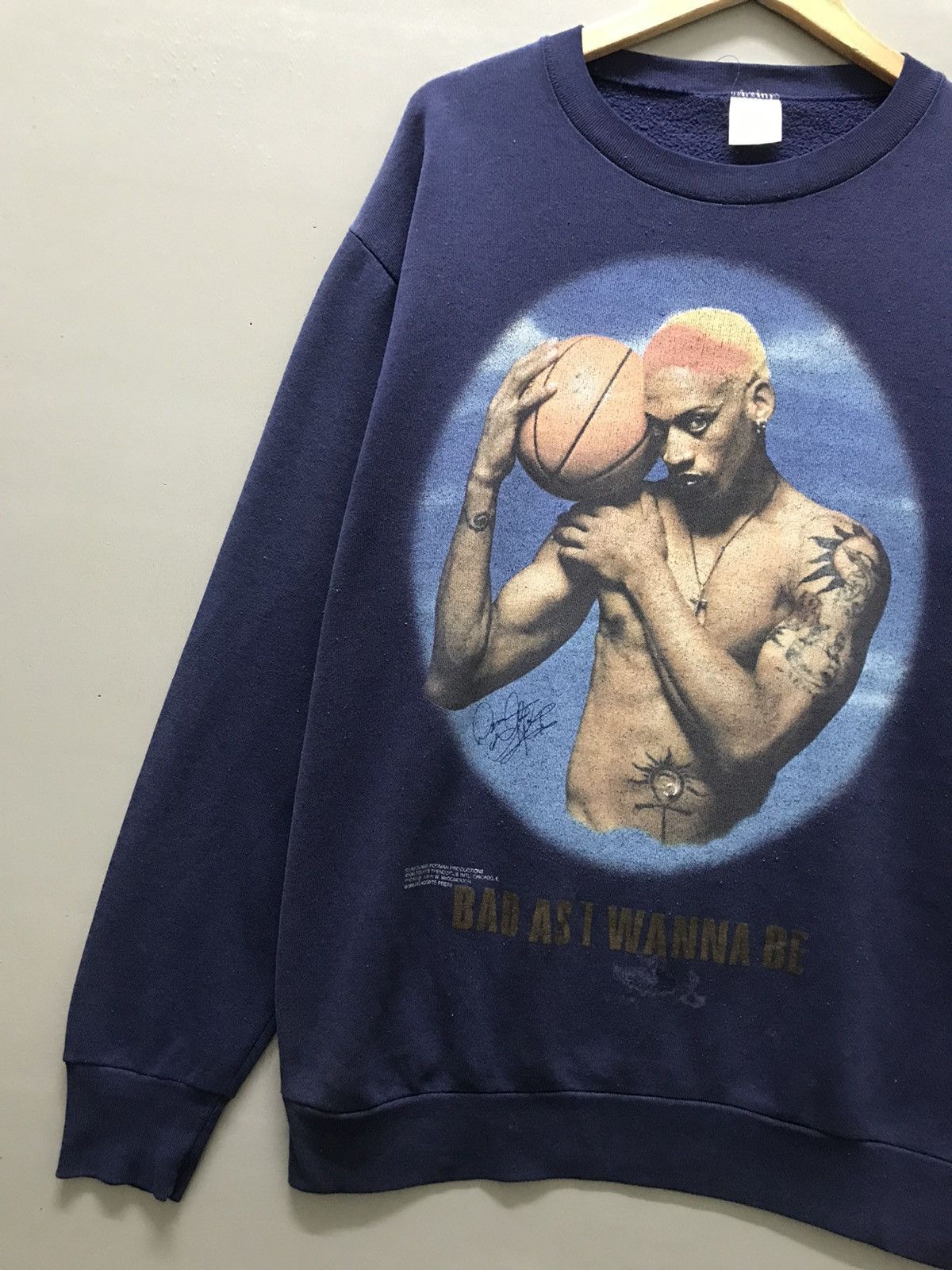 NBA Vintage 1996 Dennis Rodman Bad As I Wanna Be Sweatshirt Size US L / EU 52-54 / 3 - 4 Thumbnail