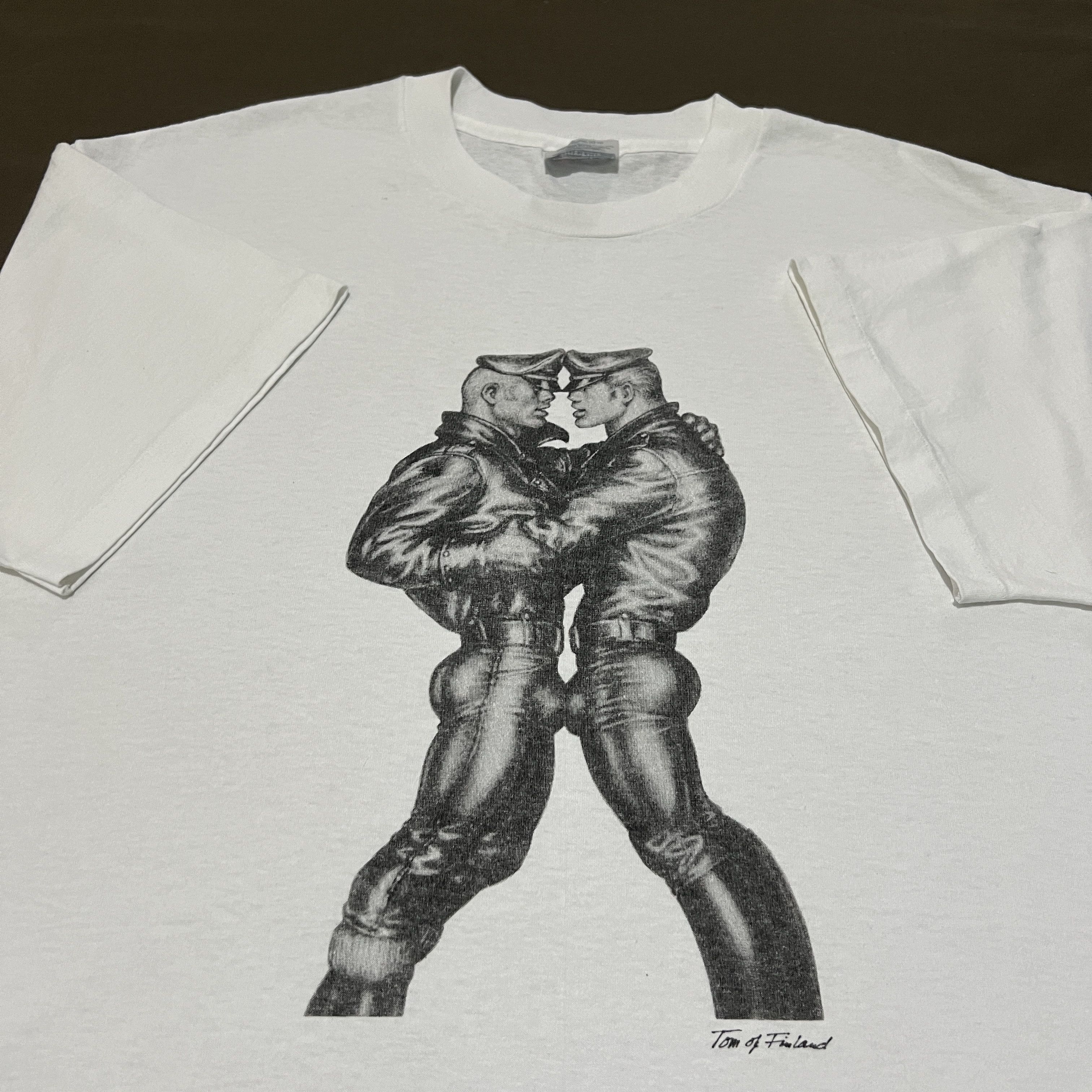 Vintage Vintage 90s Tom of finland lgbtq gay bdsm Art Tee | Grailed