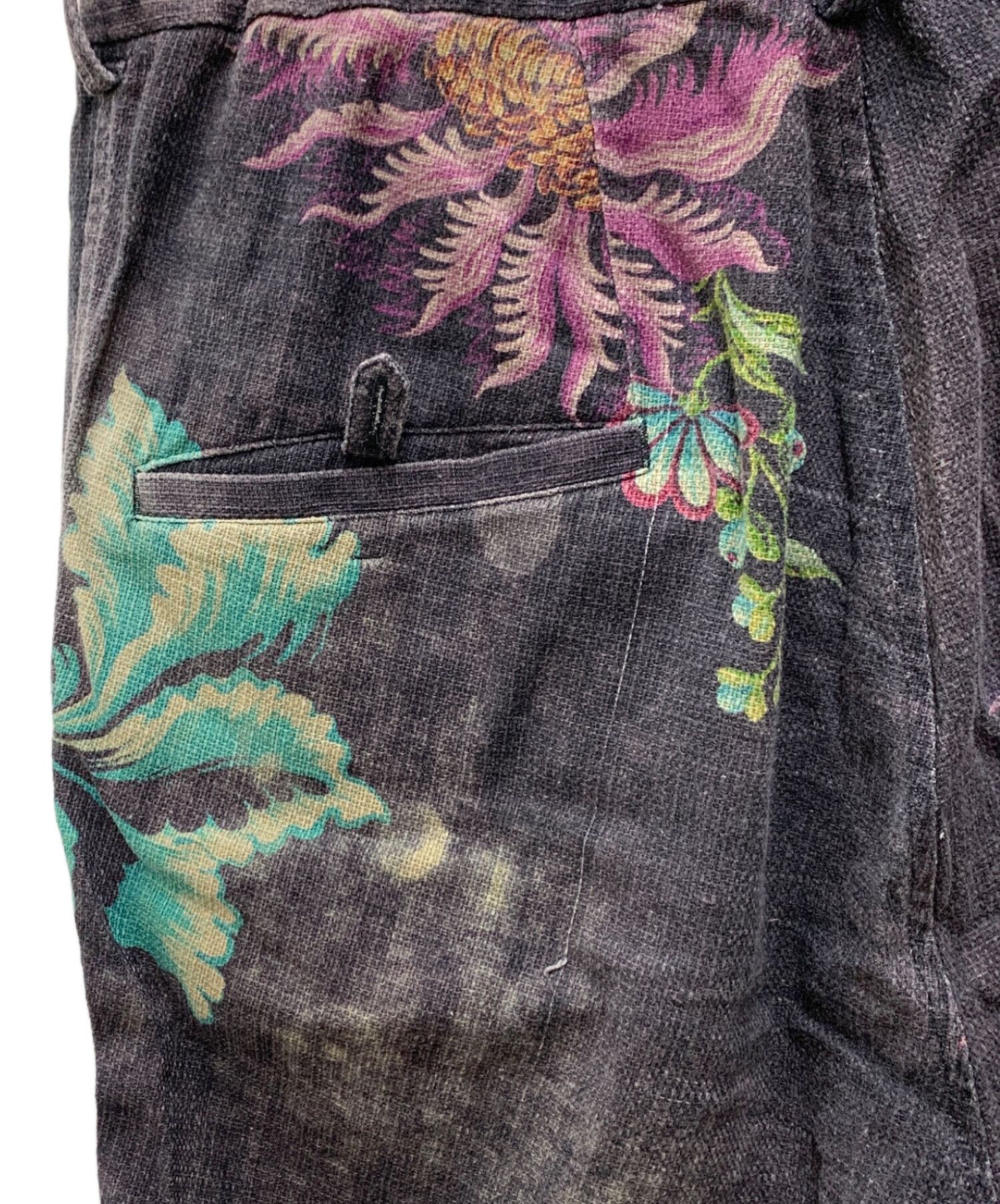 Yohji Yamamoto Yohji Yamamoto pour homme Cotton Linen Floral Wide Shorts Size US 35 - 6 Thumbnail