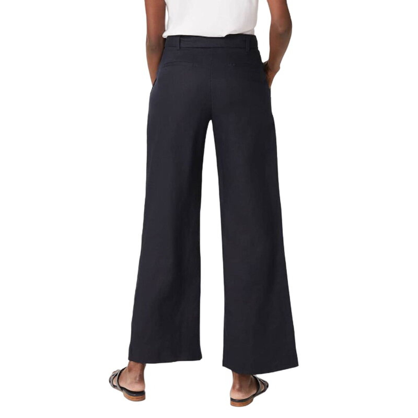 Hobbs London HOBBS LONDON Jacqui Wide Leg Linen Trousers Size 4 NWT Size 27" / US 4 / IT 40 - 2 Thumbnail