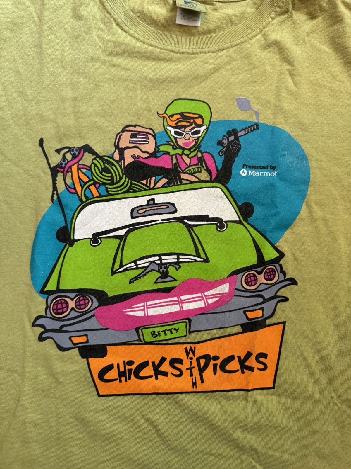 Band Tees × Vintage Chicks With Picks KISS MY AXE Vintage 90s Comedy Comic Tee Size L / US 10 / IT 46 - 1 Thumbnail