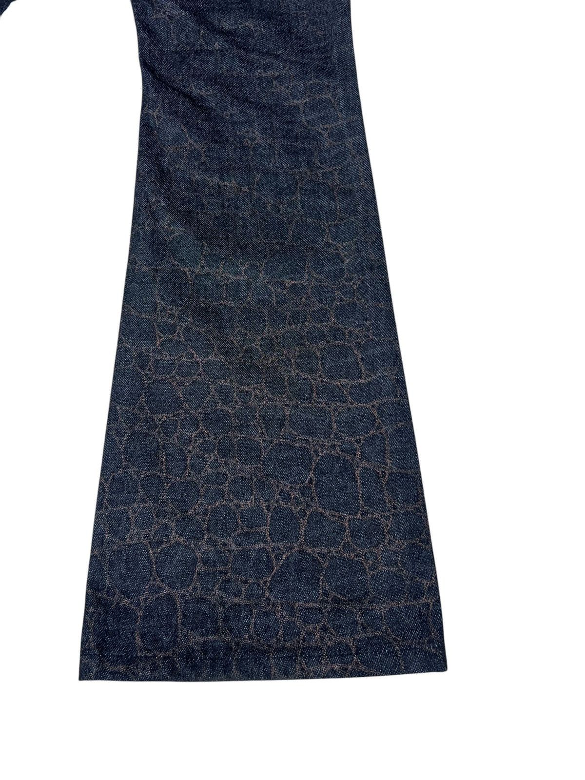 Vintage Super Flare D.K.F. Made in Japan Printed Denim Jeans Size US 30 / EU 46 - 20 Thumbnail