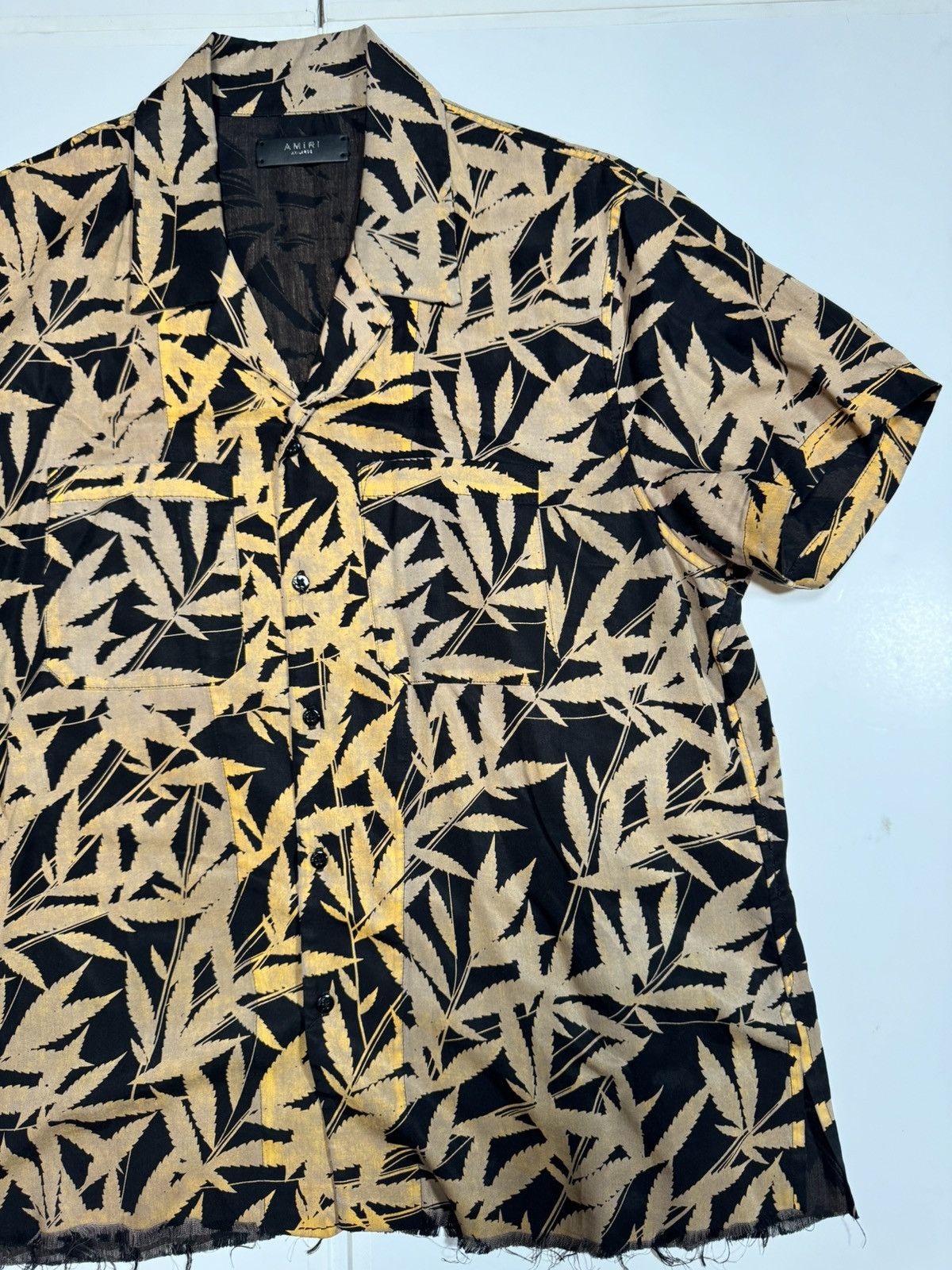 Amiri Amiri Rayon Weed Leaf Button Up Size US XXL / EU 58 / 5 - 4 Thumbnail