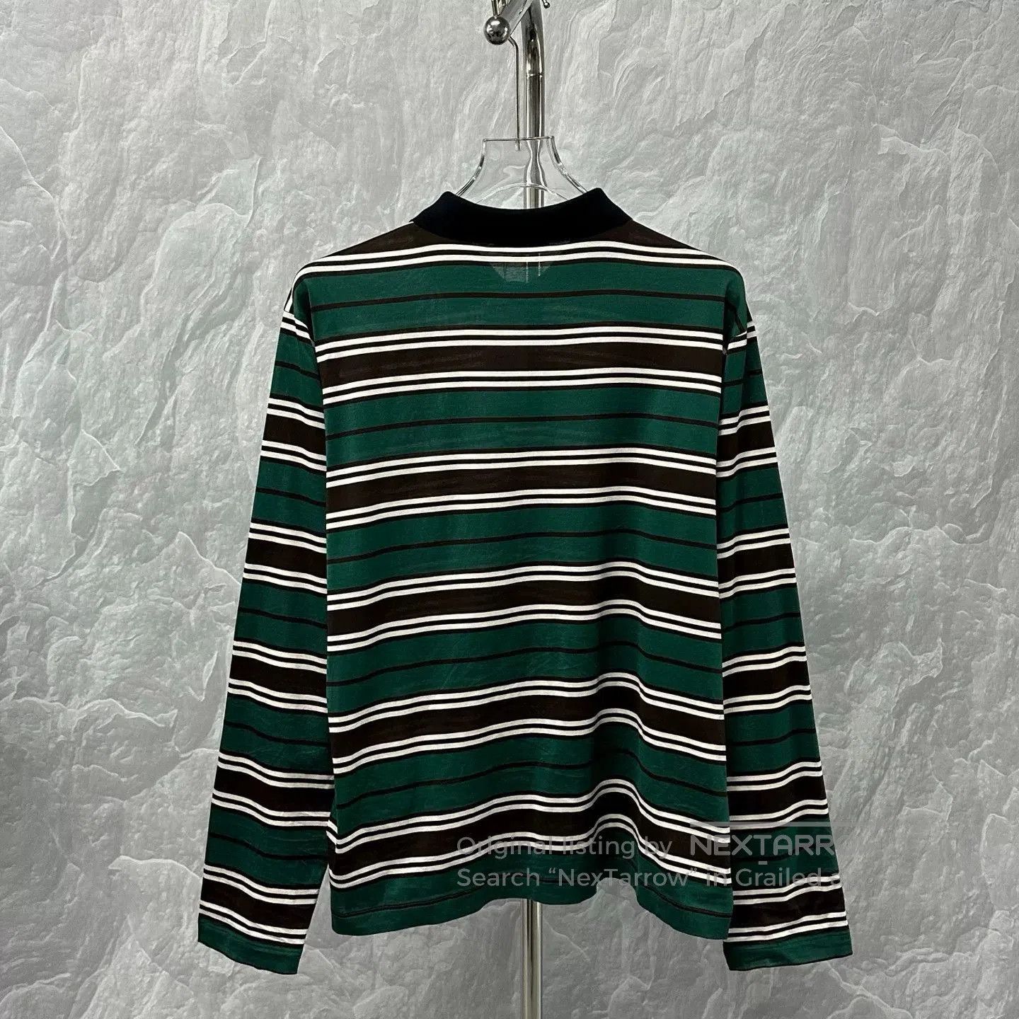 Prada prada ss24 striped long sleeve polo shirt. Size US L / EU 52-54 / 3 - 4 Thumbnail