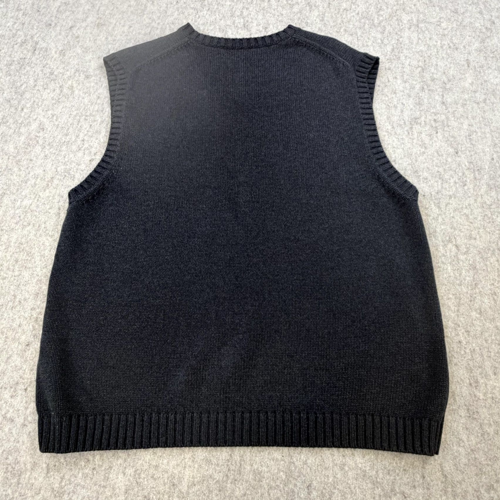 Lands' End Lands End Mens Large Gray V-Neck Sweater Vest Knit Classic Casual Pullover Sturdy Knit-Top Size US L / EU 52-54 / 3 - 5 Thumbnail