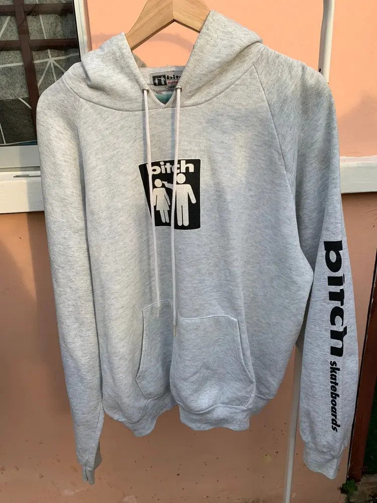 Girl Skateboards Vintage 90s Bitch Skateboards Logo Hoodie Sleeve Print Boxy Size US L / EU 52-54 / 3 - 4 Thumbnail