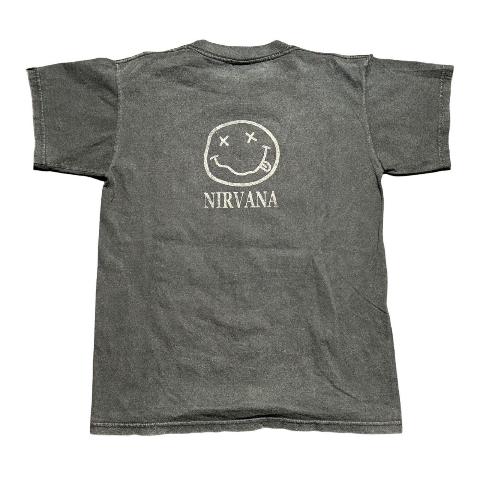 Nirvana Vintage Y2K Nirvana Smiley Double Sided Graphic T shirt Fade Size US M / EU 48-50 / 2 - 6 Thumbnail