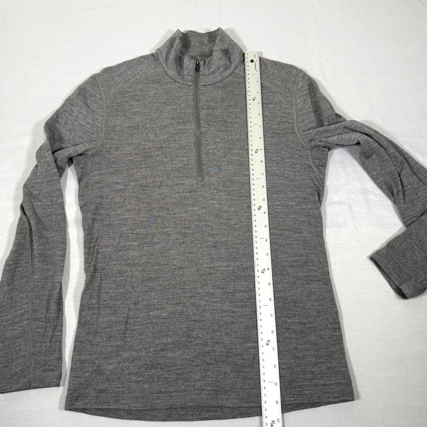 Icebreaker Icebreaker Shirt Mens Small Gray Merino Wool 1/4 Zip Sweater Base Layer Hike Size US S / EU 44-46 / 1 - 5 Thumbnail