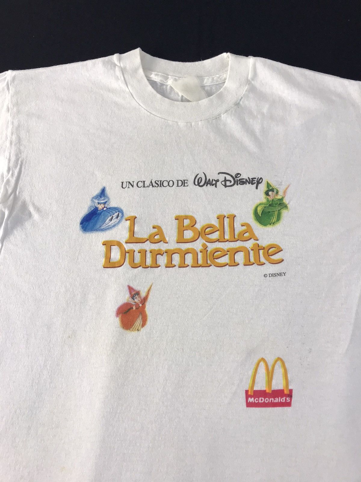 Disney Vintage 80s 90s Un Clasico De La Bella Durmiente Elf Tee Size S / US 4 / IT 40 - 4 Thumbnail