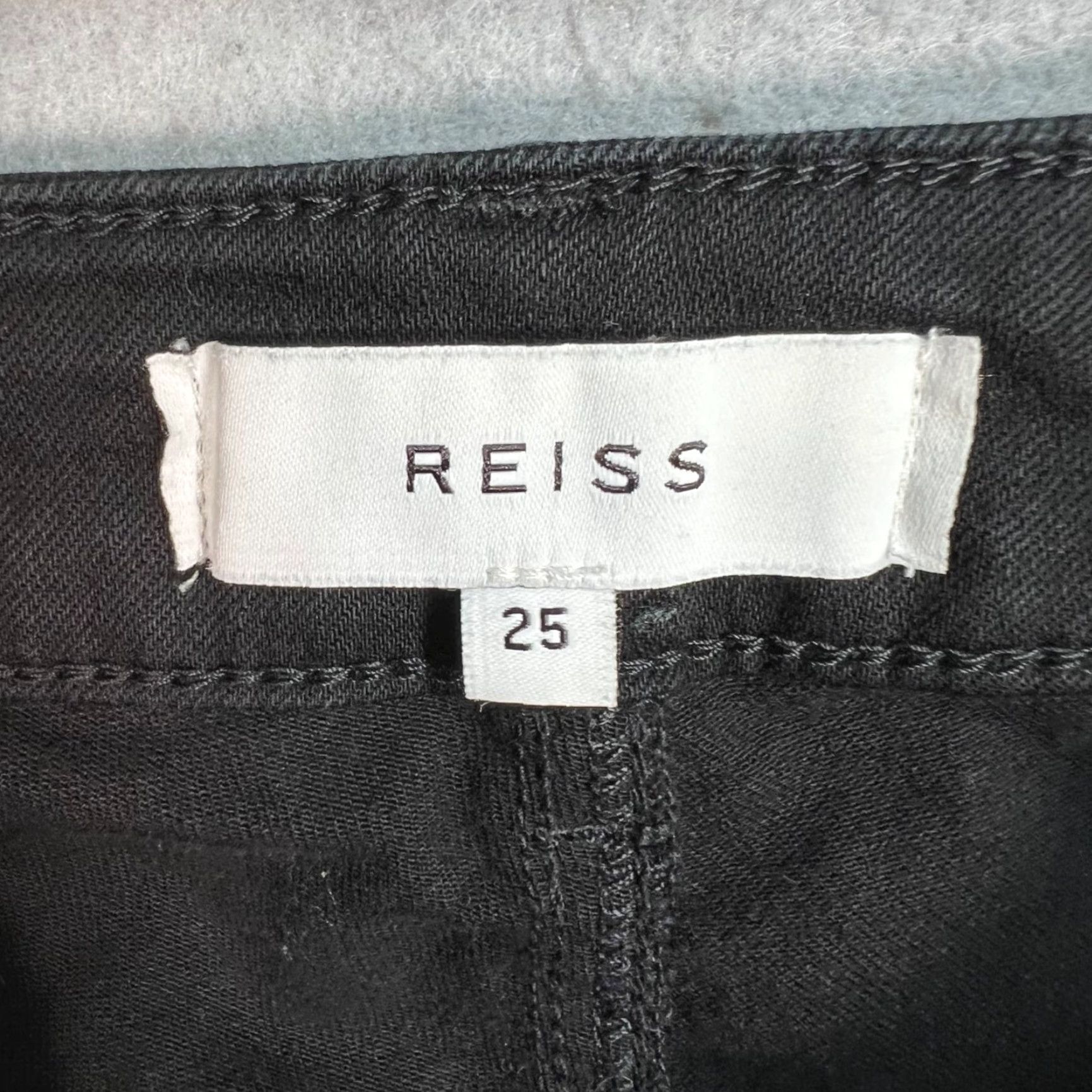 Reiss Reiss Jeans Womens Black Skinny Fit Size 25 Cotton Blend Denim 5-Pocket Stretch Size 42" / US 20 - 3 Thumbnail