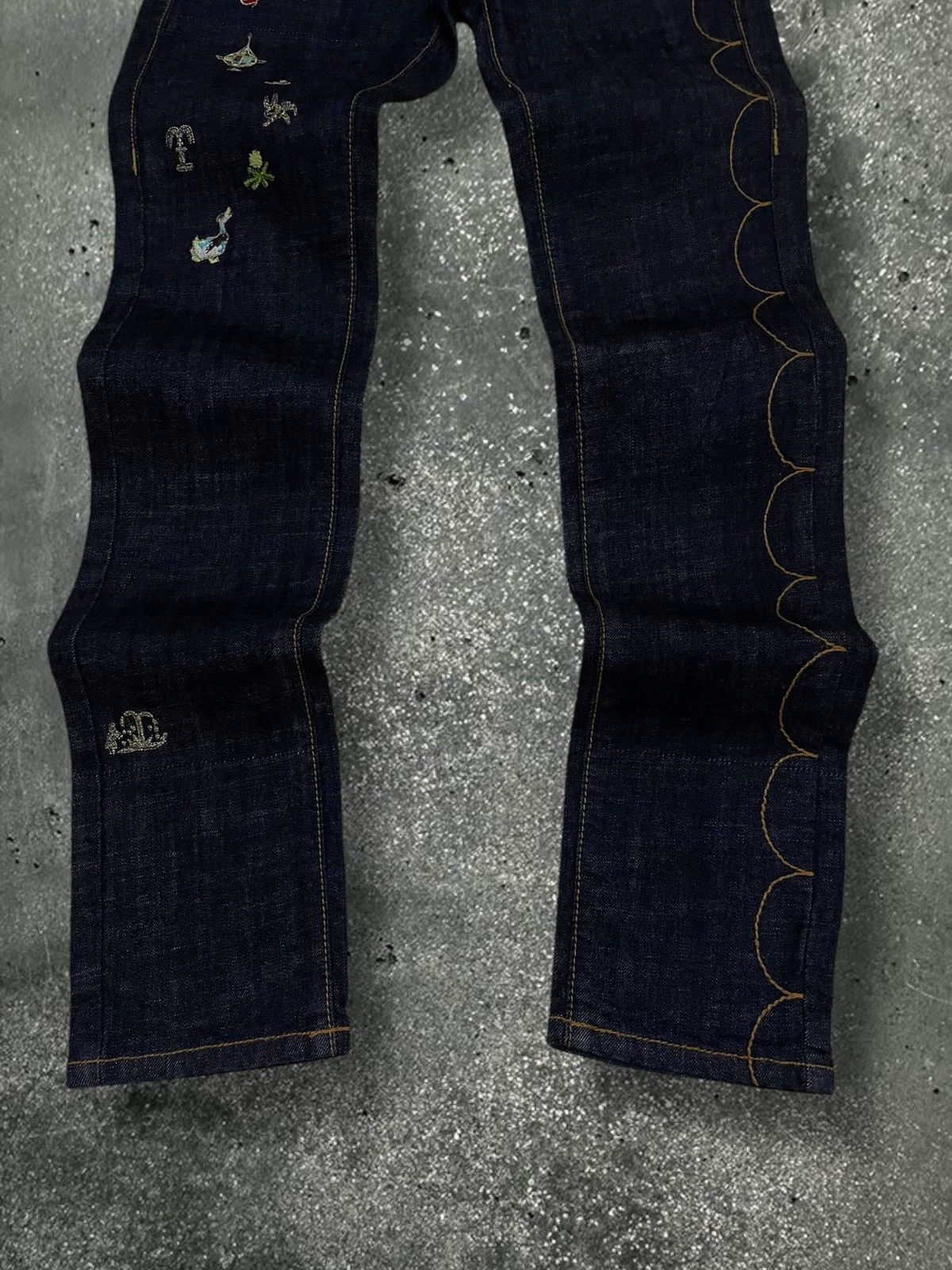 Japanese Brand Vintage Japan Designer Rare Super Hakka Artistic Art Denim Size US 29 - 3 Thumbnail