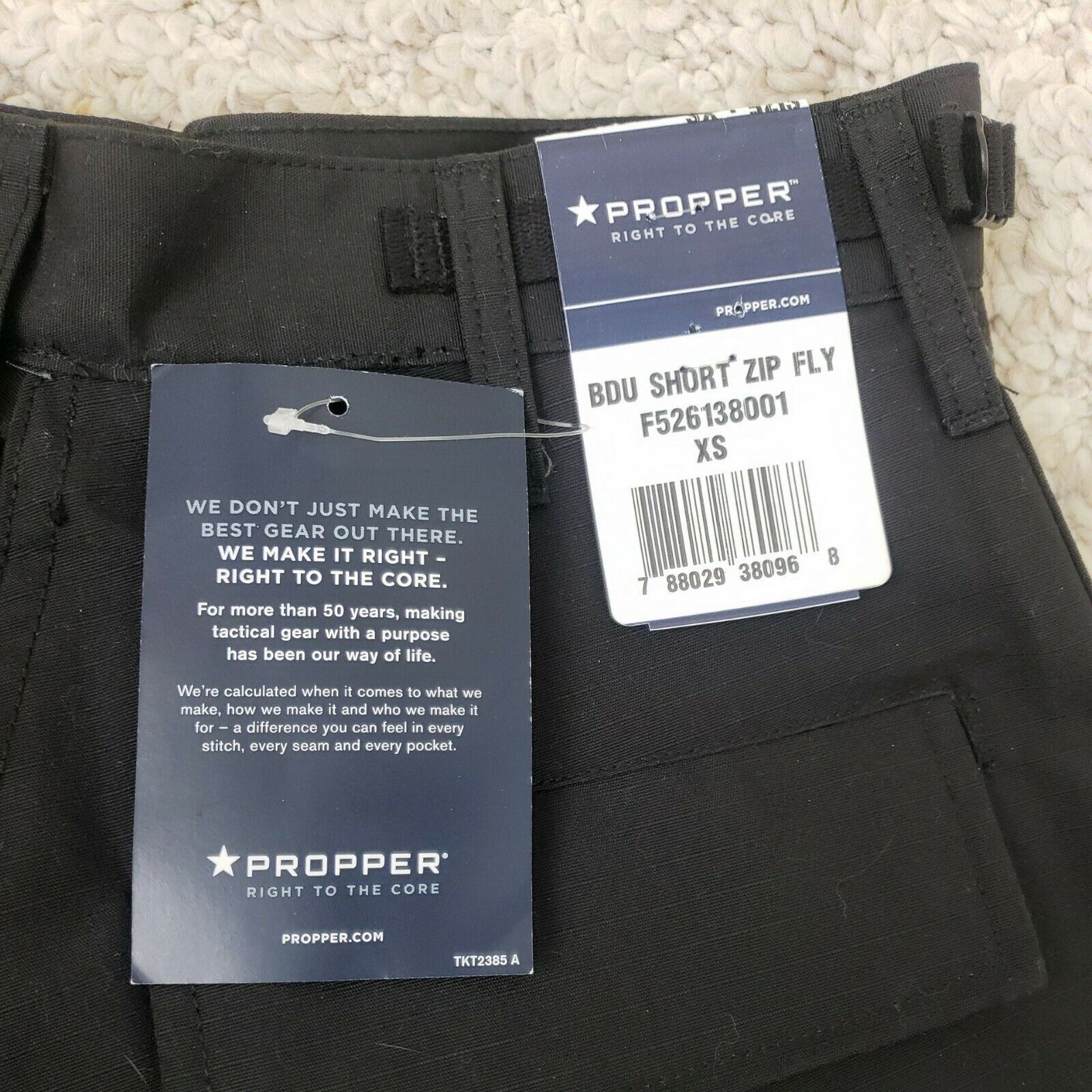 Propper Propper Battle Ripstop Shorts Mens Sz XS Black Tactical Carg Size US 27 - 3 Thumbnail
